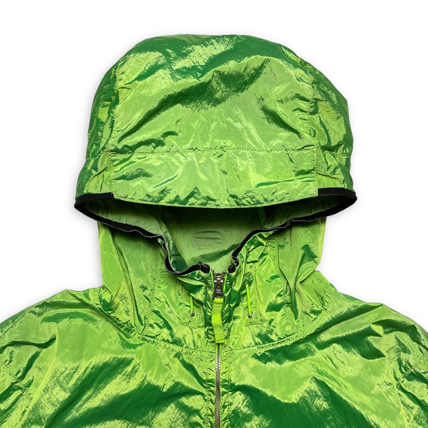 SS09' Stone Island Volt Green Nylon Metal Shimmer Jacket - Extra Large