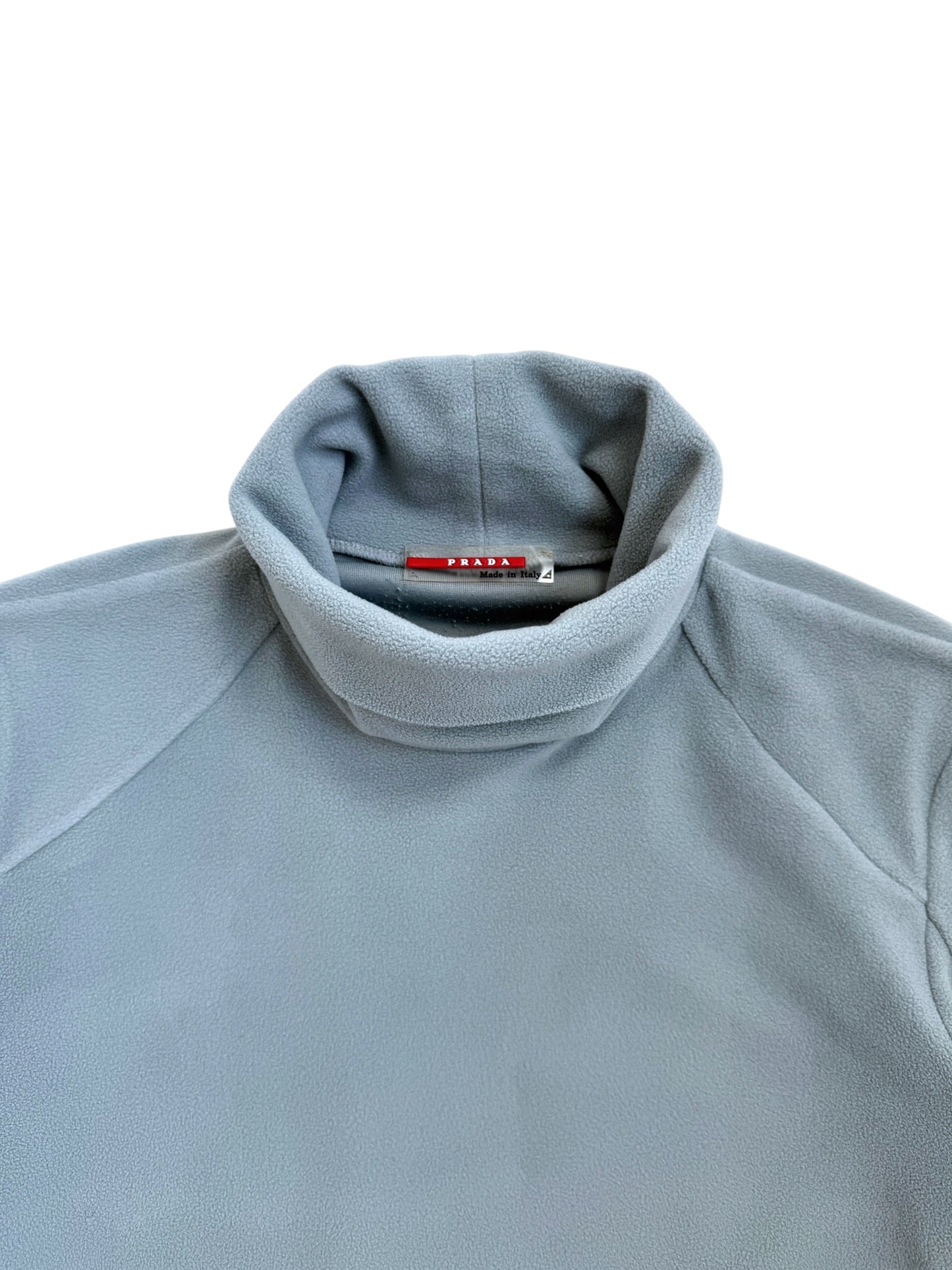 SS99’ Prada Sport Duck Egg Baby Blue/Grey Roll Neck Fleece