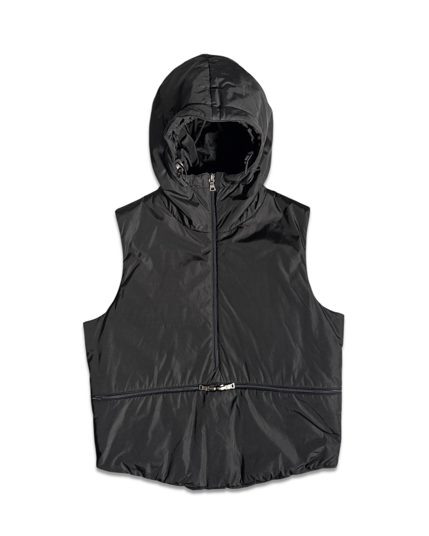 FW99' Prada Sport Packable Hooded Pullover Vest