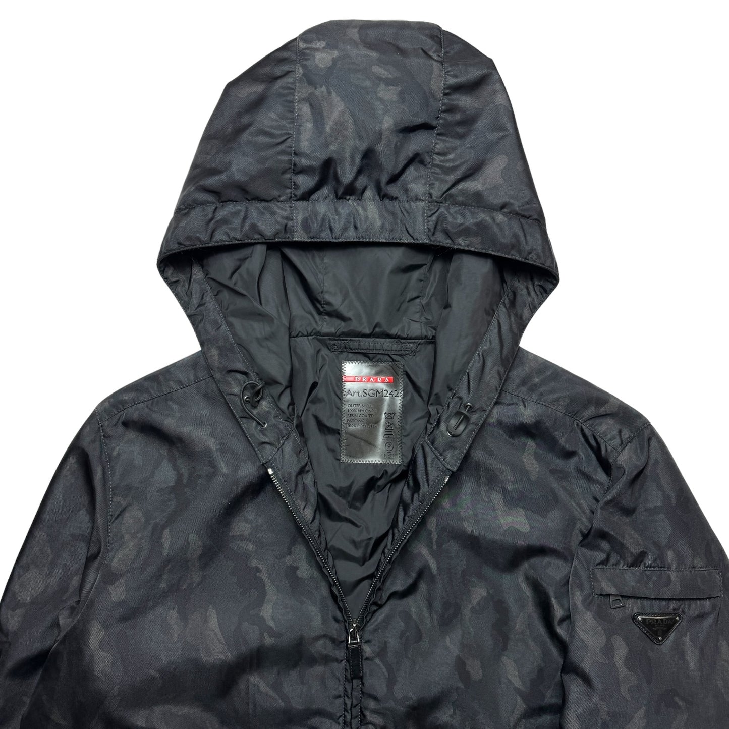 Prada Mainline Hidden Camo Padded Nylon Jacket - Large / Extra Large