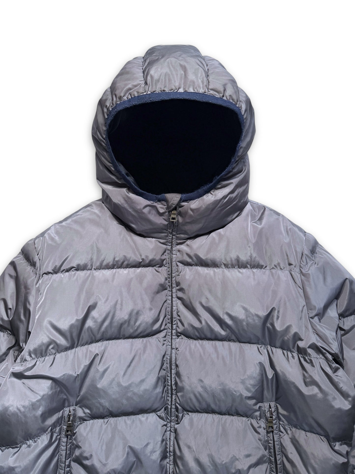 Early 2000's Prada Linea Rossa Gun Metal Grey Puffer Jacket