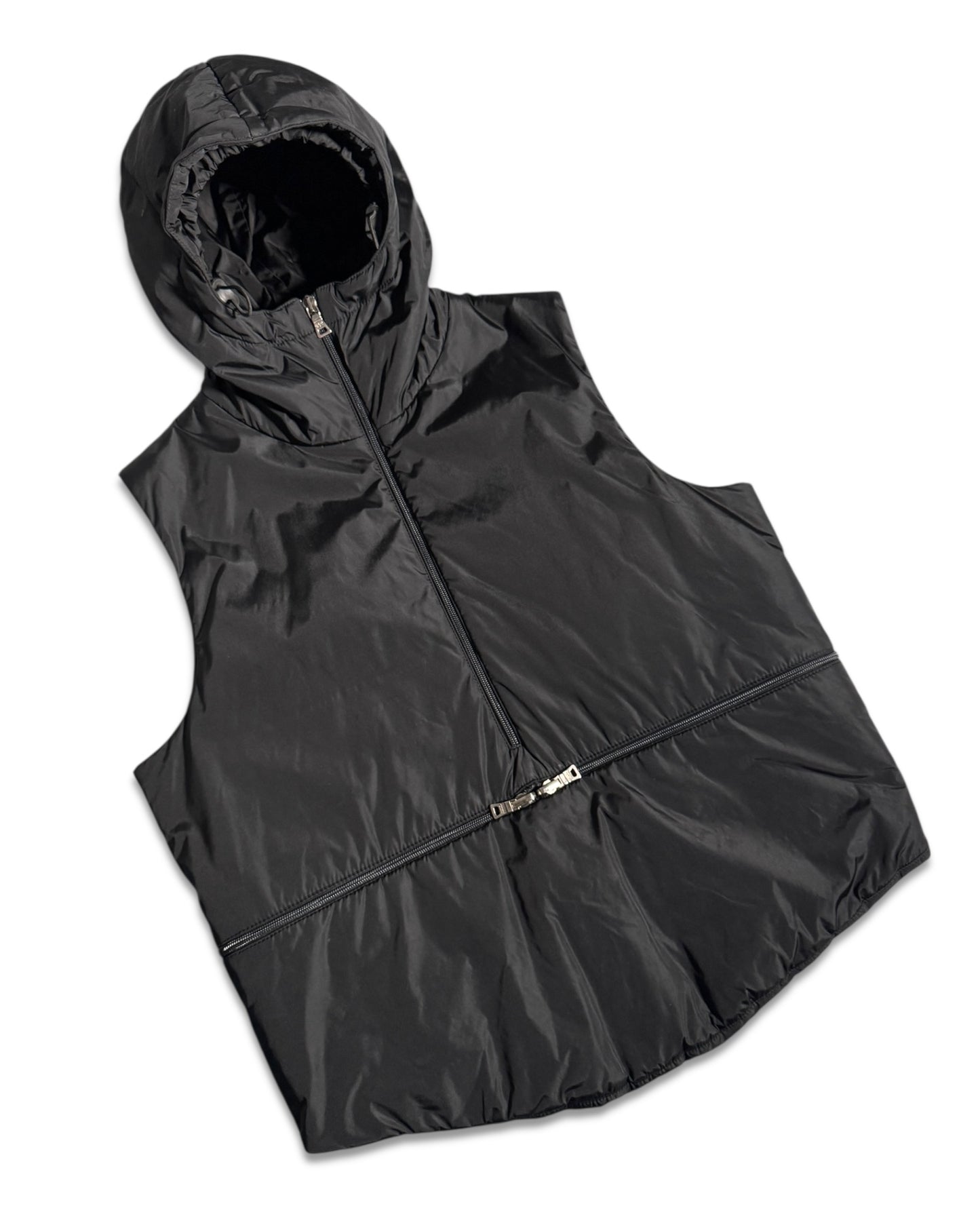 FW99' Prada Sport Packable Hooded Pullover Vest