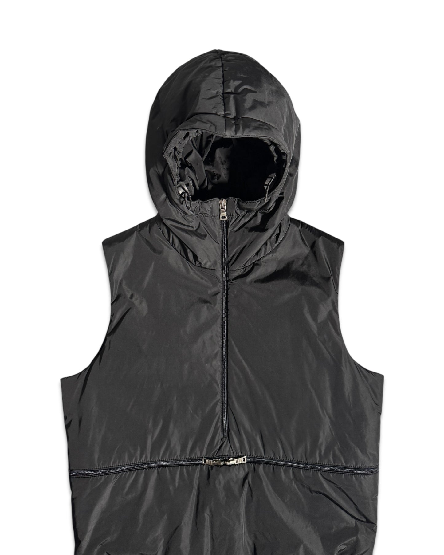 FW99' Prada Sport Packable Hooded Pullover Vest