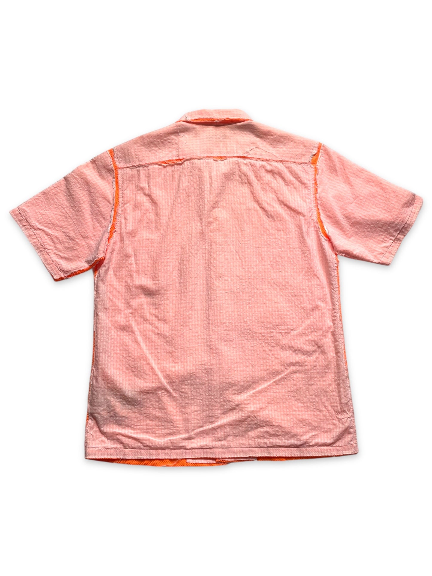 2003 Comme Des Garcons Exposed Mesh Seam Short Sleeve Shirt