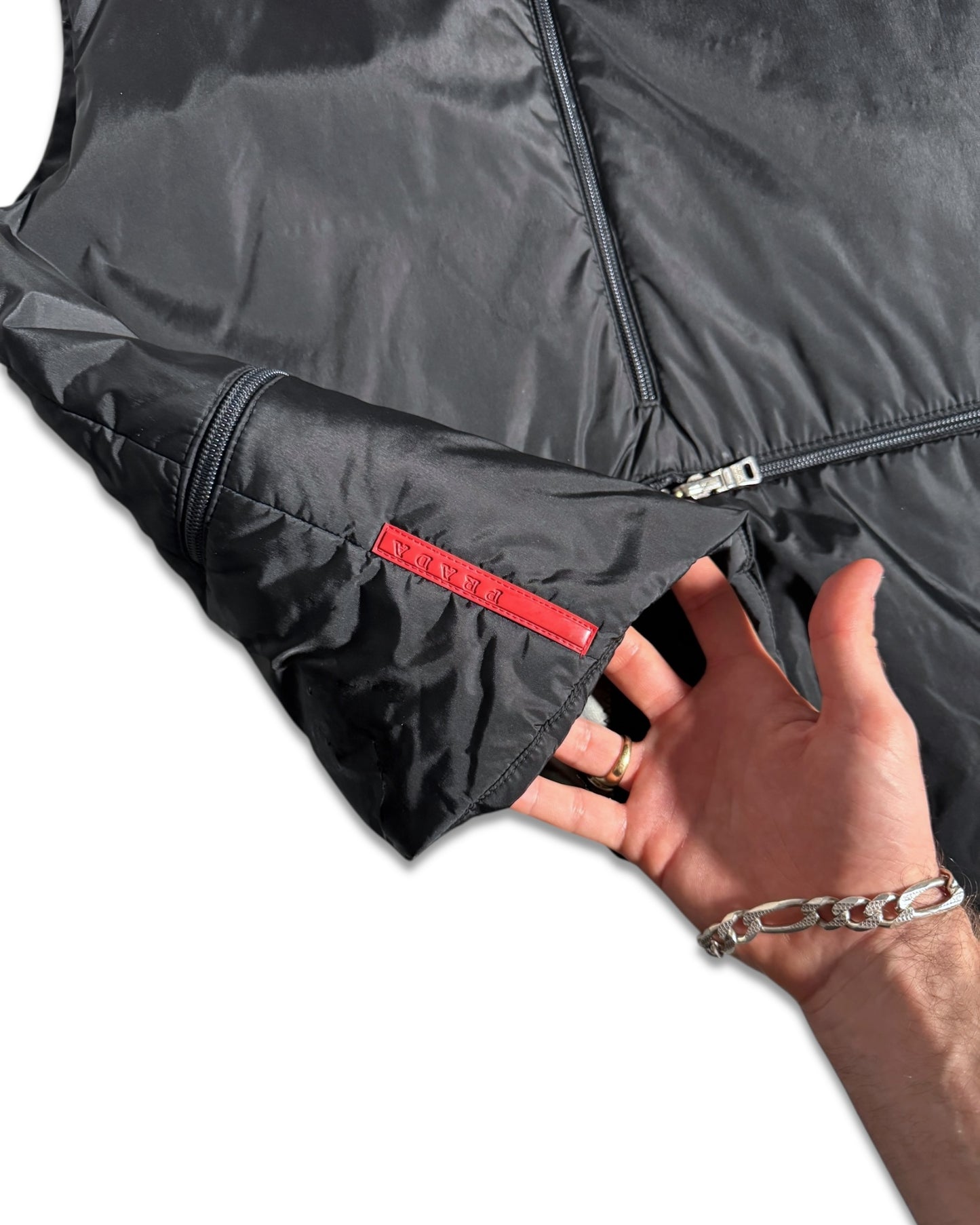 FW99' Prada Sport Packable Hooded Pullover Vest