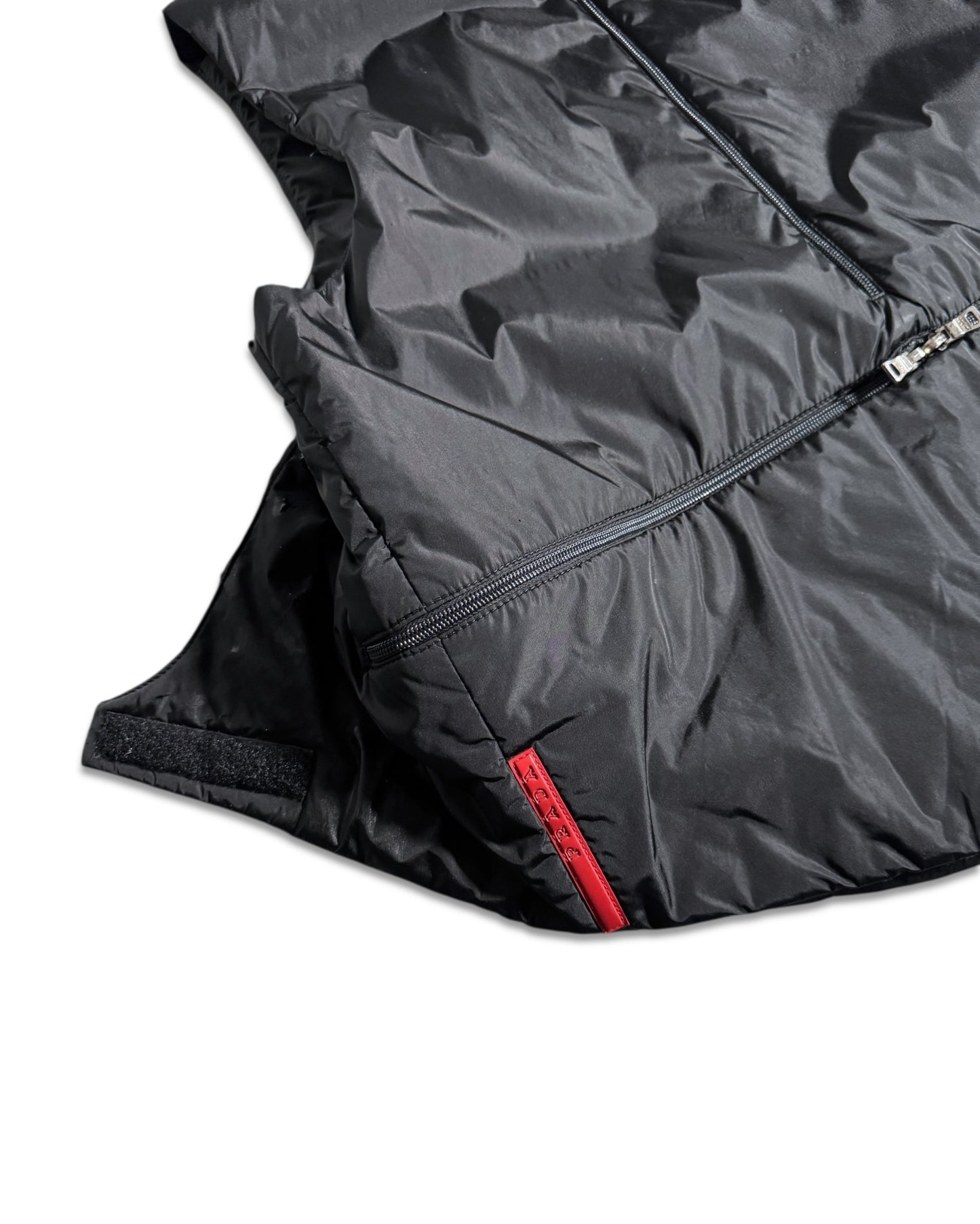 FW99' Prada Sport Packable Hooded Pullover Vest