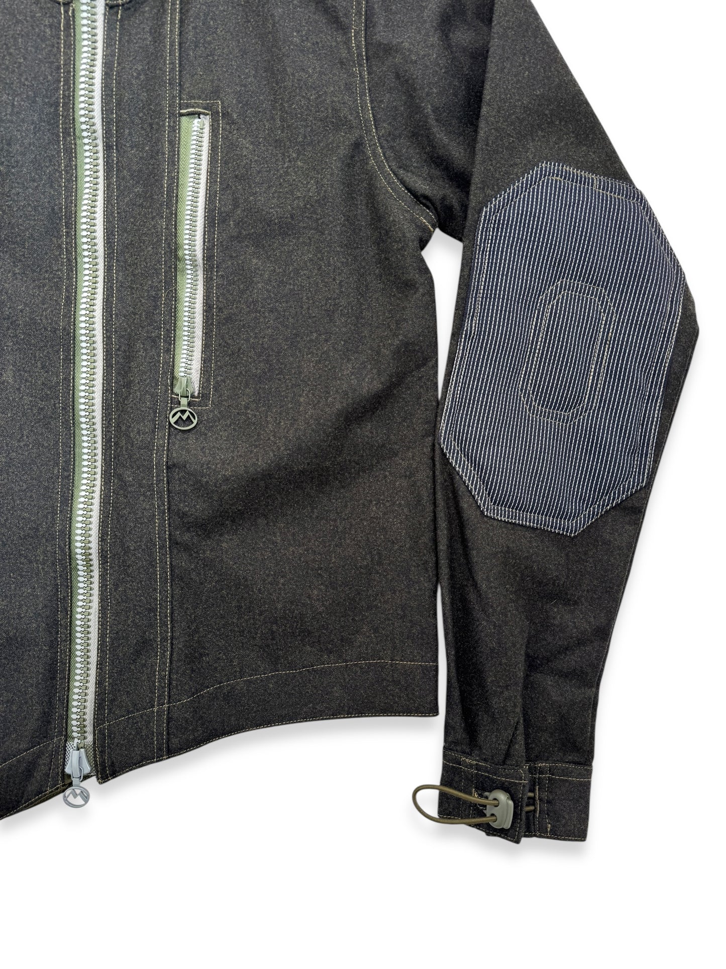 1999 Maharishi Loro Piana Storm System Wool 3M Reflective Curved Hem Jacket