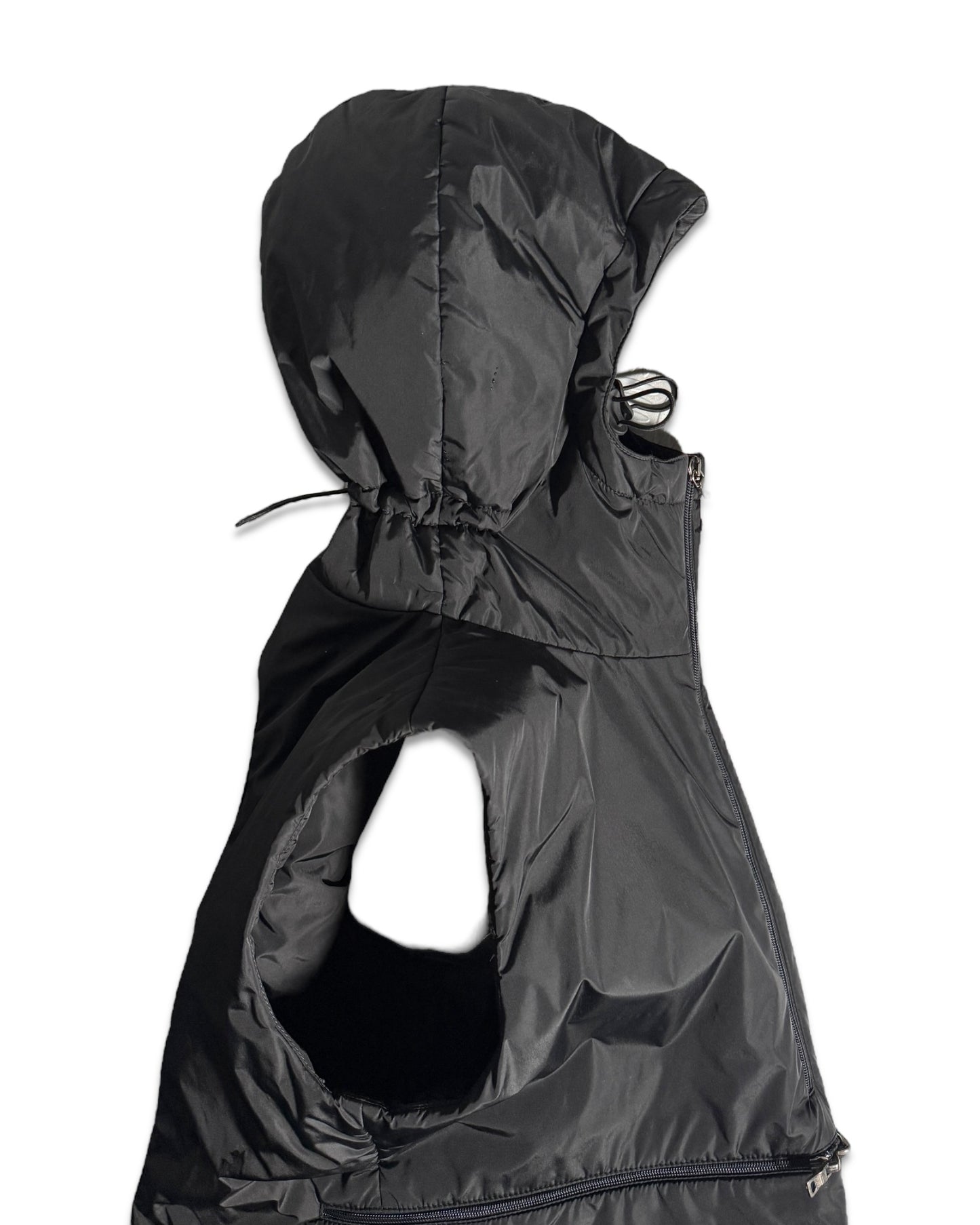 FW99' Prada Sport Packable Hooded Pullover Vest