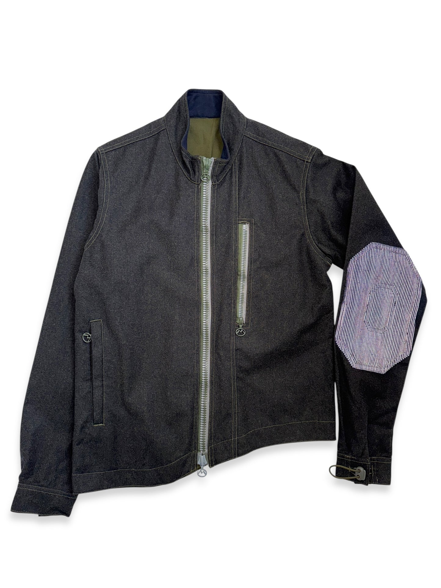 1999 Maharishi Loro Piana Storm System Wool 3M Reflective Curved Hem Jacket