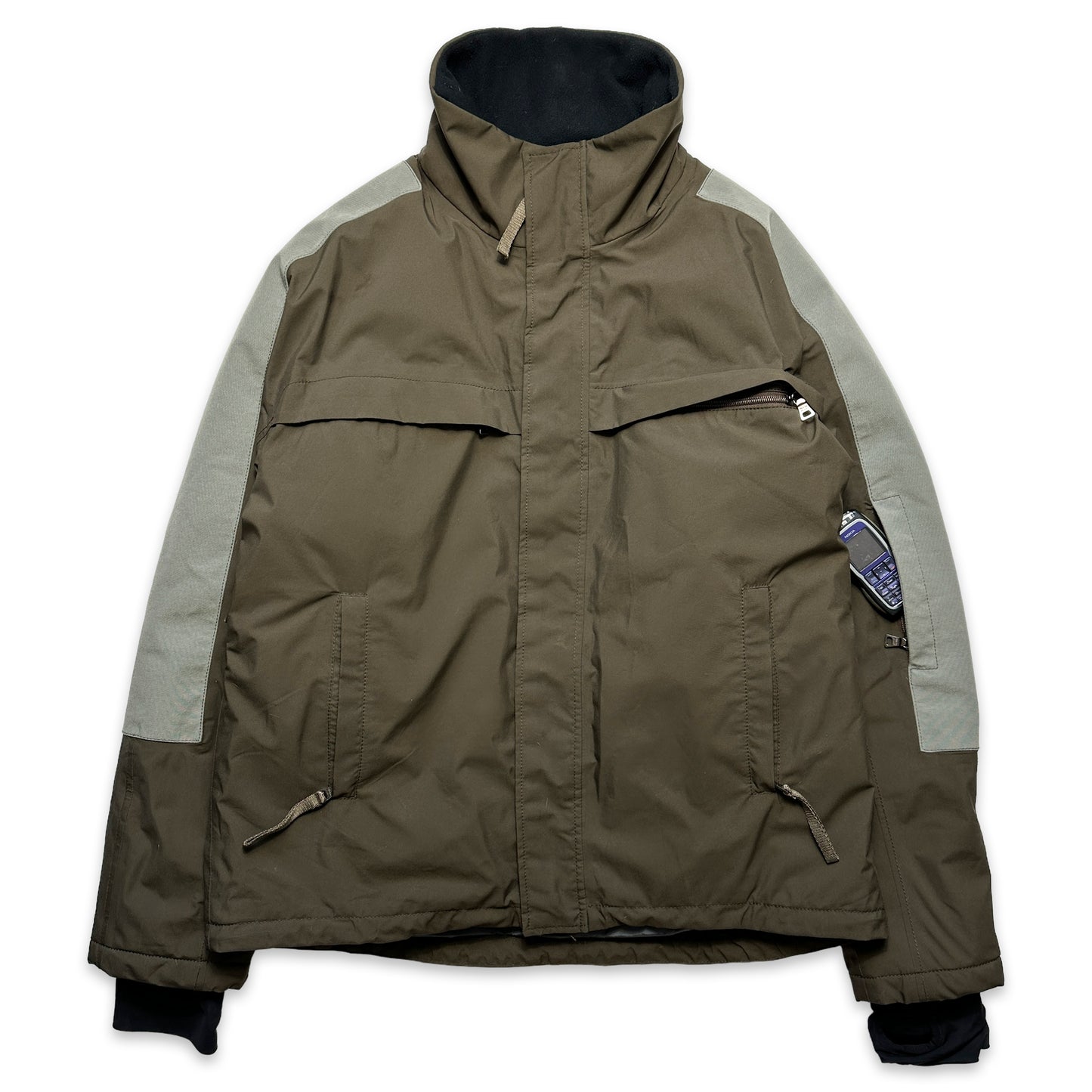 Veste Prada Sport Luna Rossa Vert Kaki/Gris Gore-Tex Skii - Moyen / Grand