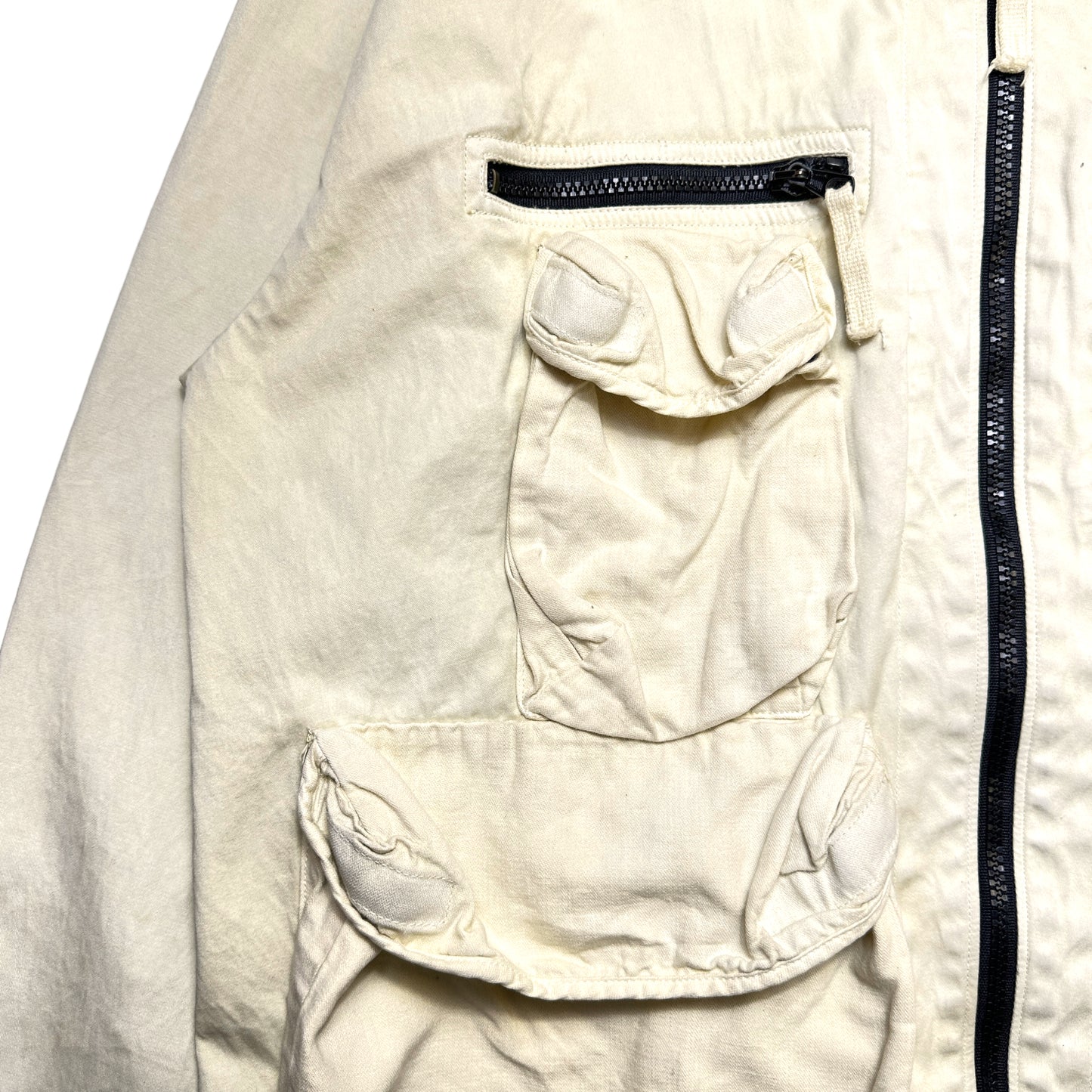 SS95' Stone Island Veste multi-poches jaune clair - Grand