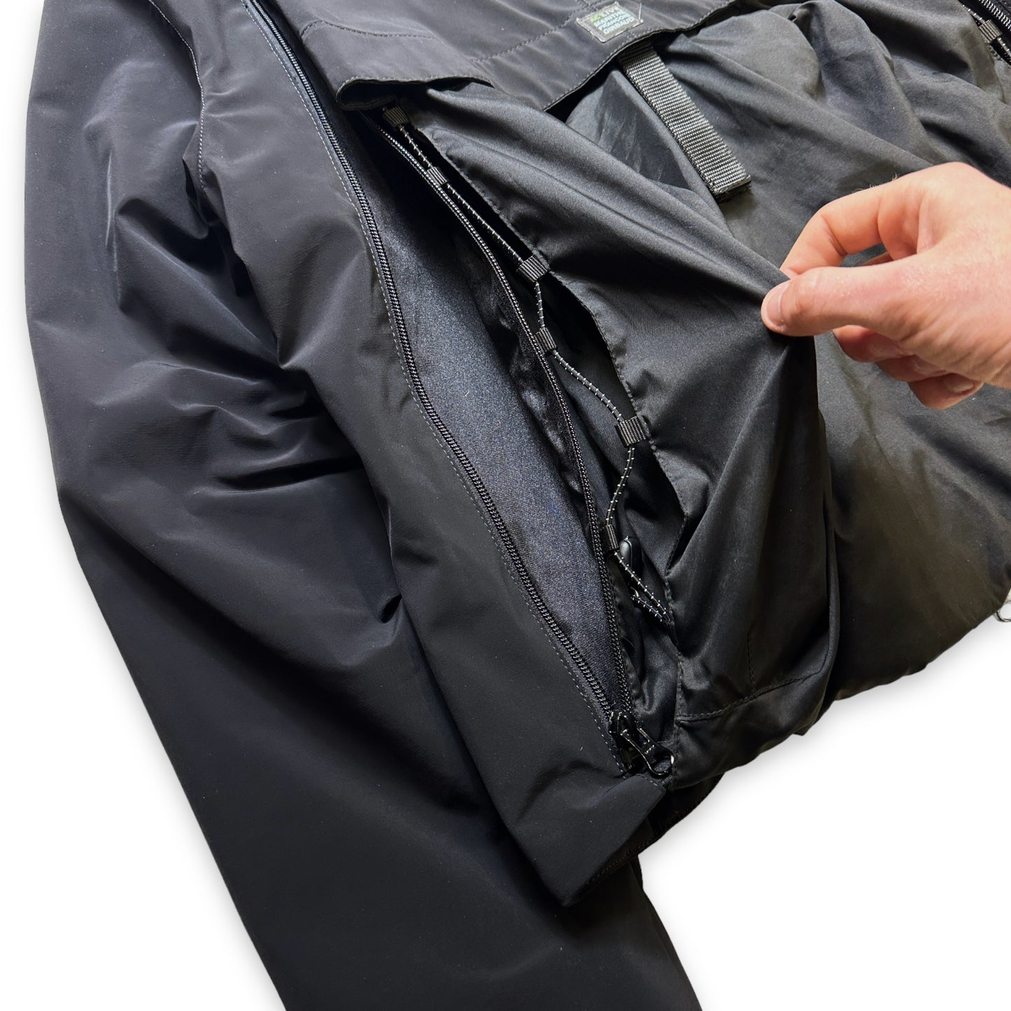 Early 2000’s Marithe + Francois Girbaud Jet Black 2in1 Jackpack