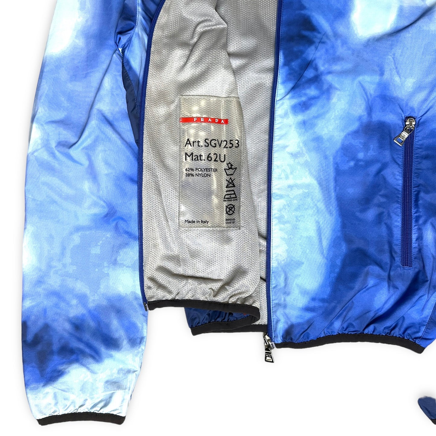 SS00' Prada Sport Veste Nuage Bleu Royal - Petit