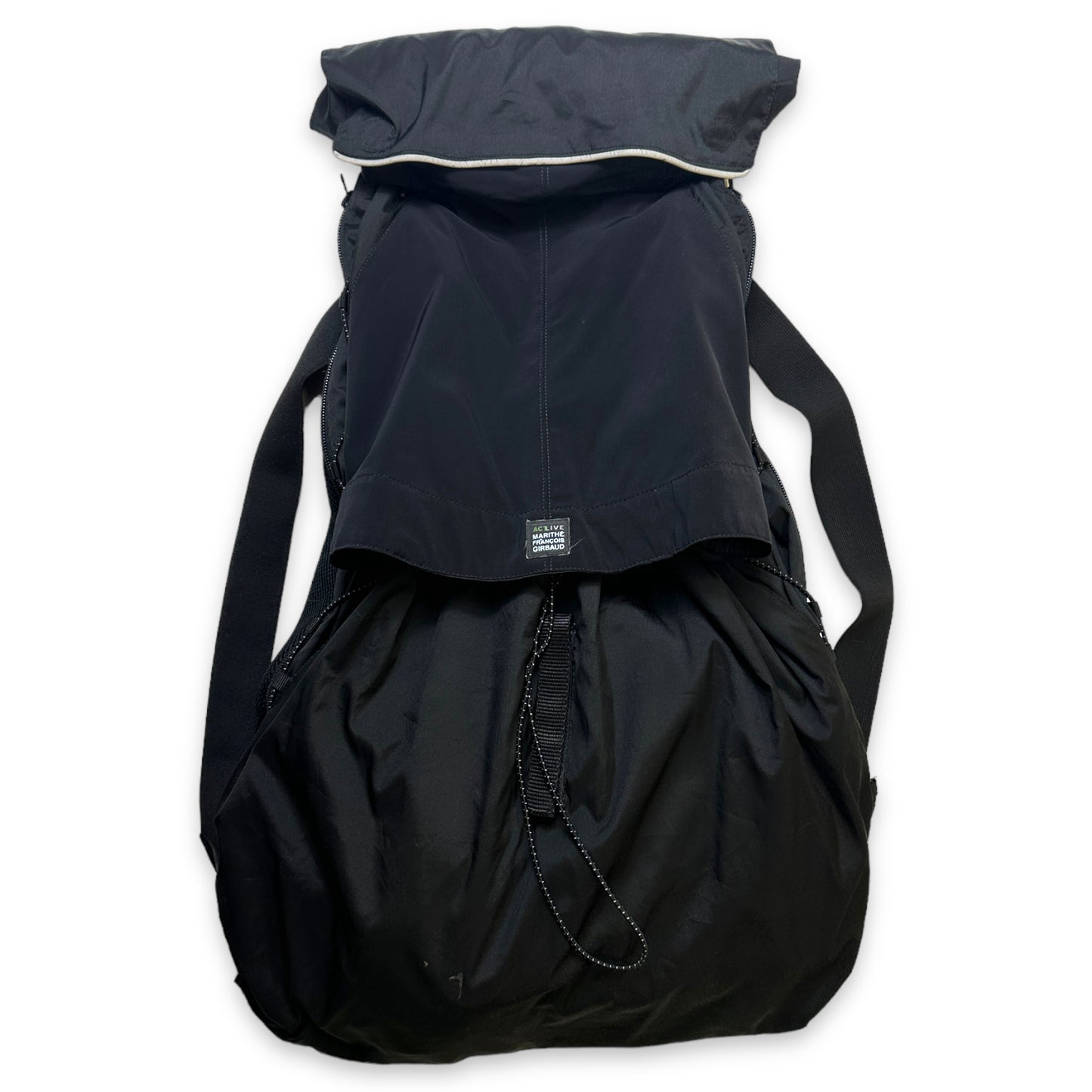 Early 2000’s Marithe + Francois Girbaud Jet Black 2in1 Jackpack