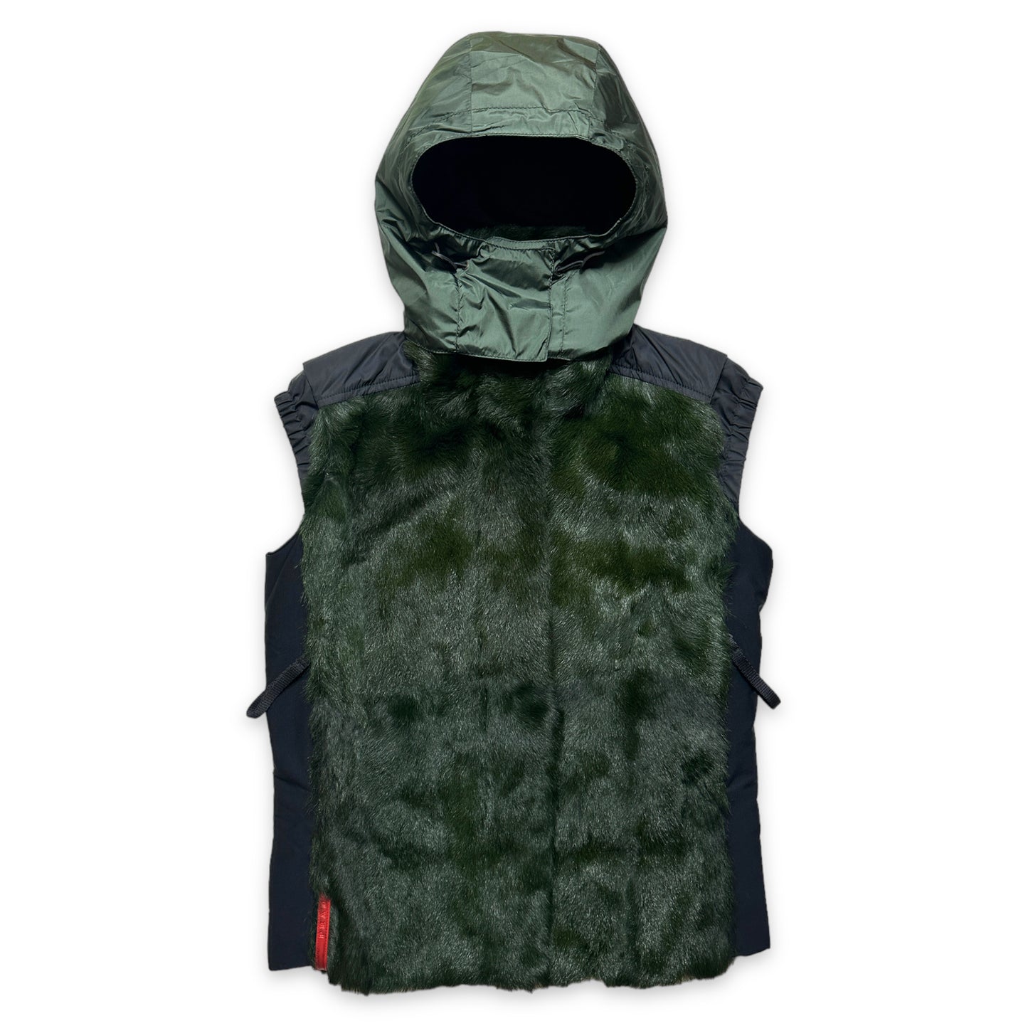 FW99' Gilet en fourrure de chèvre teinte Prada Sport - Petit