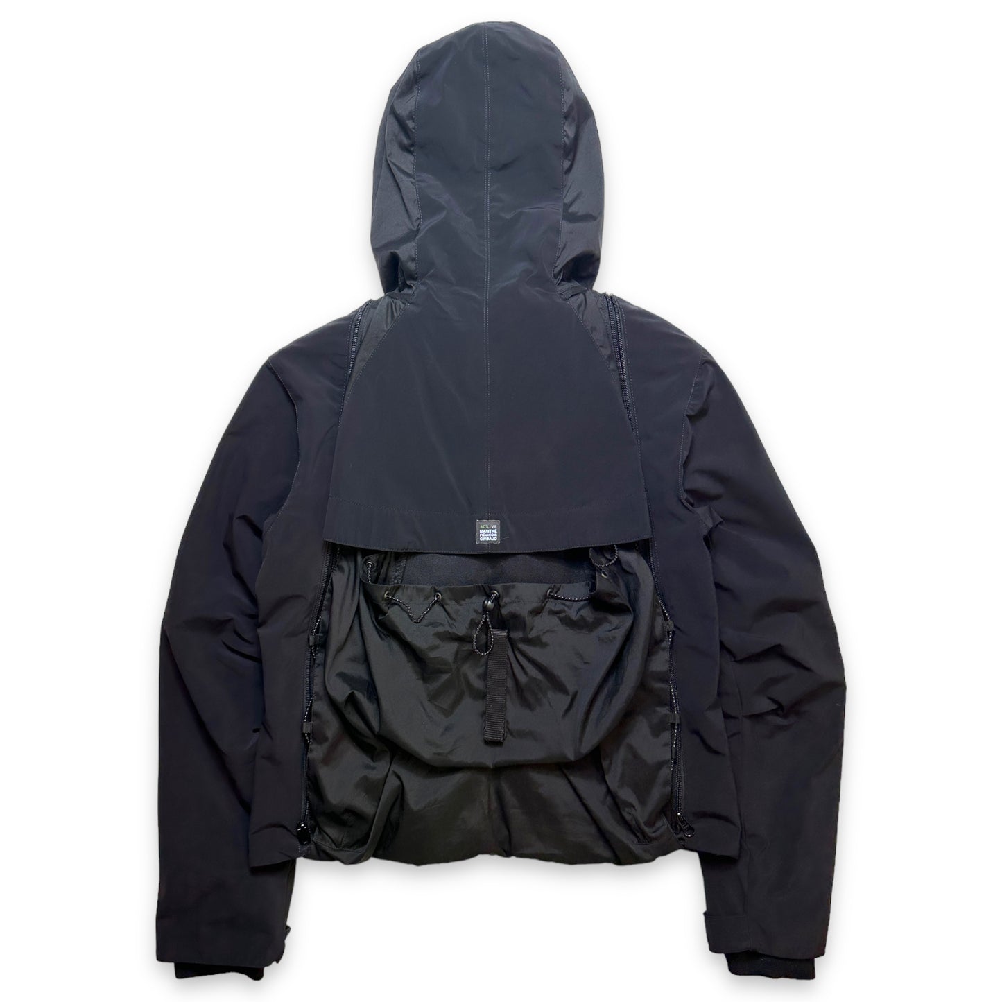 Early 2000’s Marithe + Francois Girbaud Jet Black 2in1 Jackpack