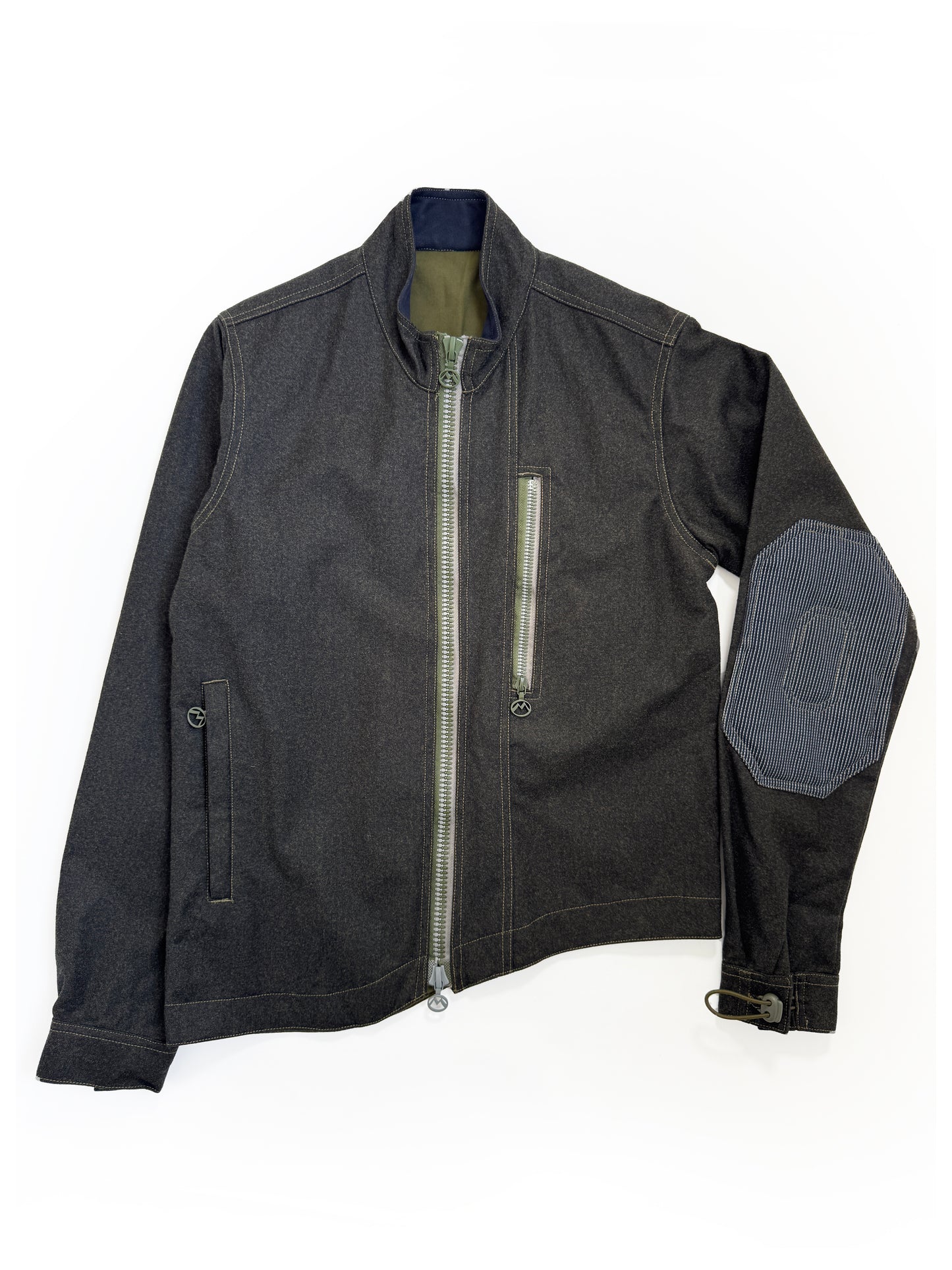 1999 Maharishi Loro Piana Storm System Wool 3M Reflective Curved Hem Jacket