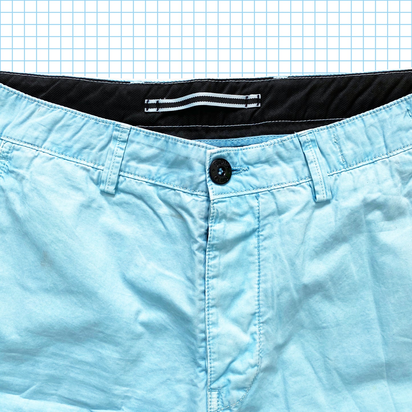 Stone Island Baby Blue Bermuda Shorts