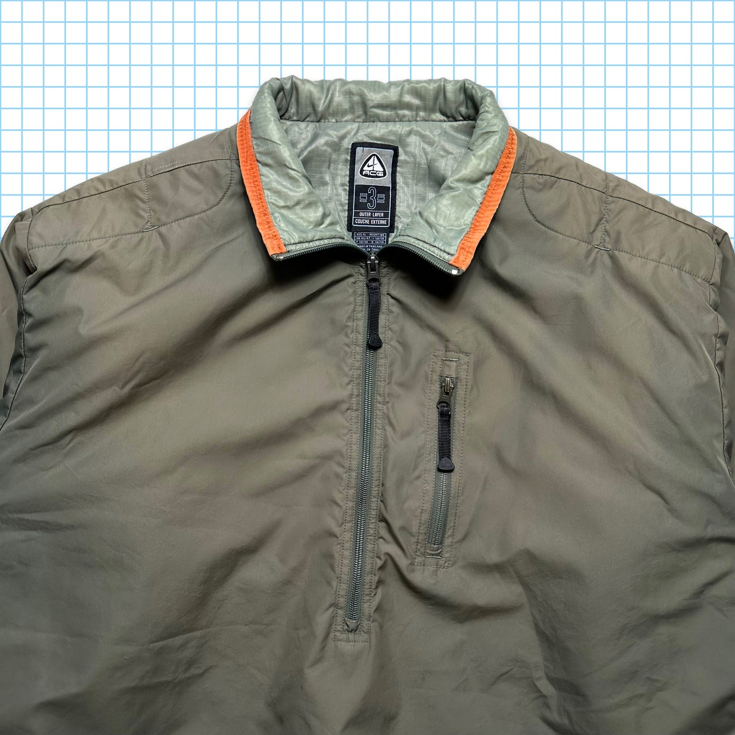 Nike ACG Forest Green Half Zip Padded Pullover - Extra Large / Extra Extra Large