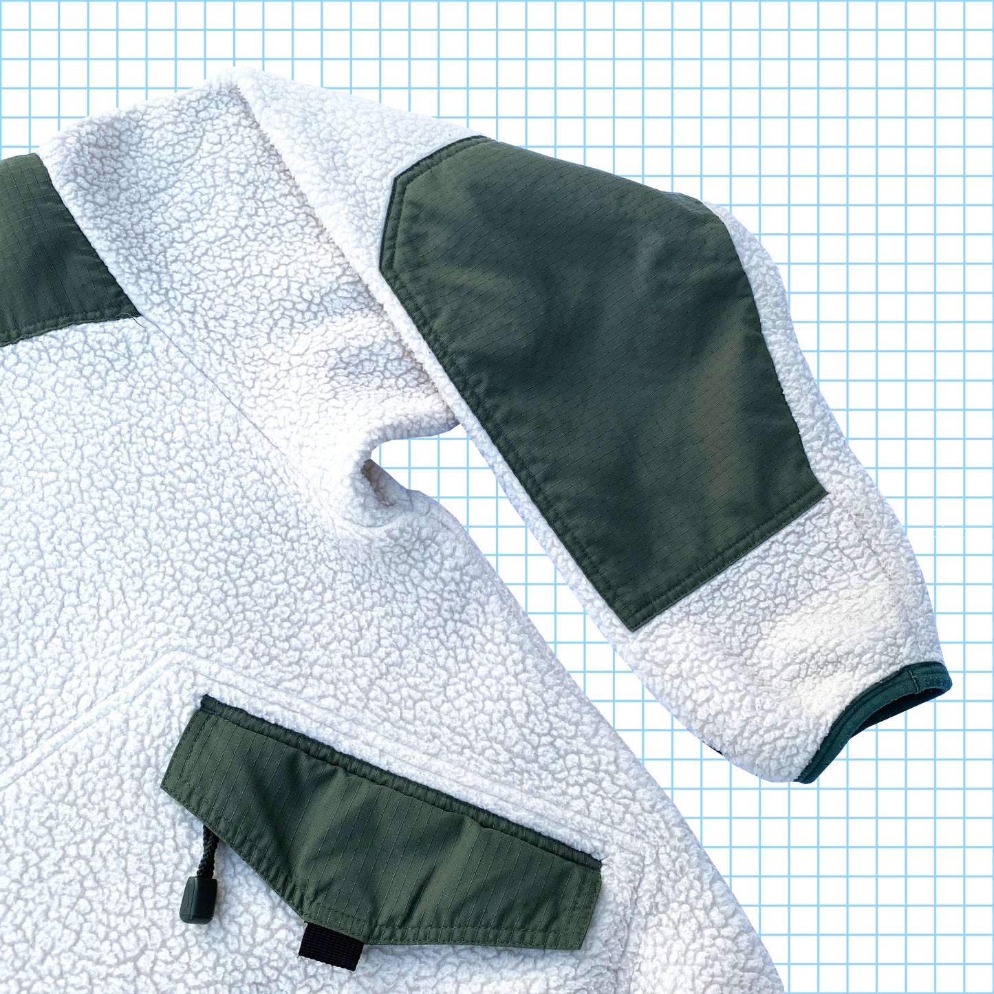 vintage 90's Nike ACG Sherpa Balaclava Sweat à capuche - Moyen