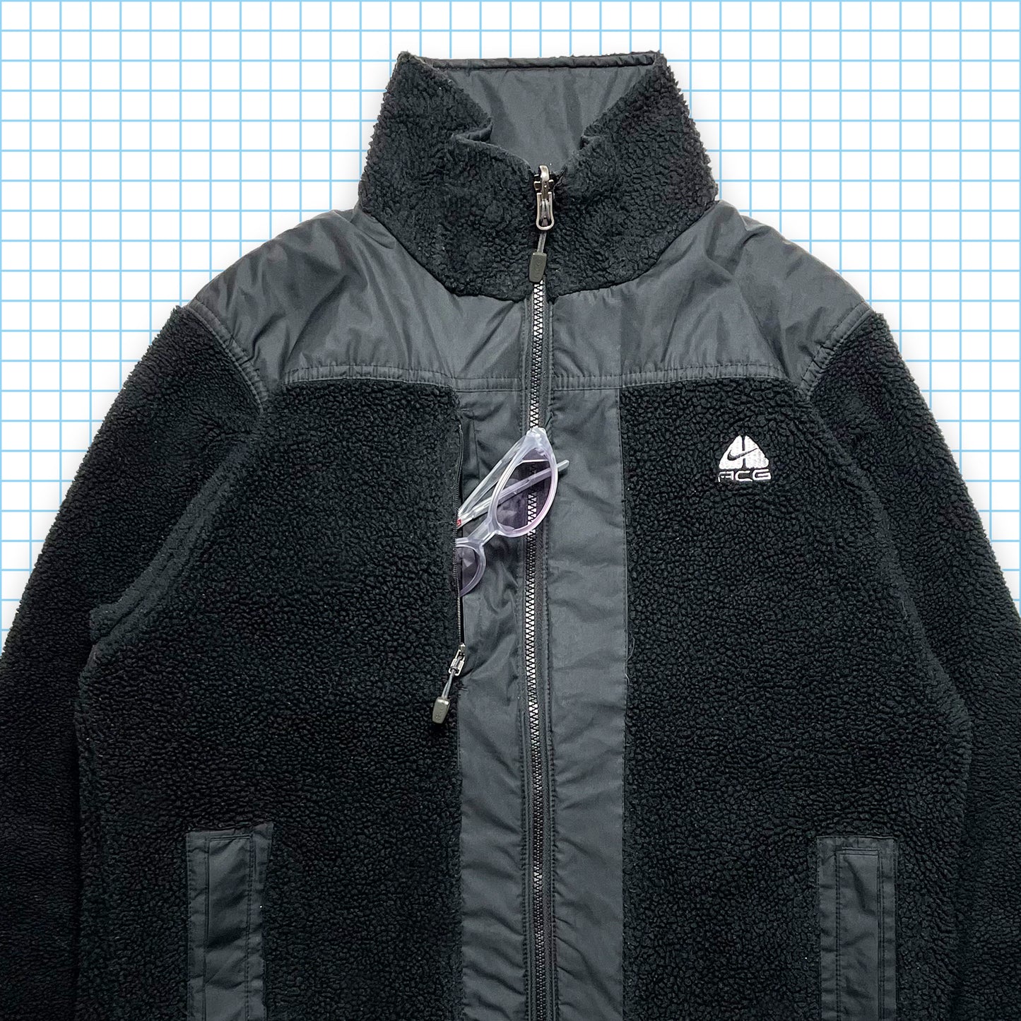 Nike ACG Fleece / Nylon Reversible Technical Jacket Fall 07' - Medium