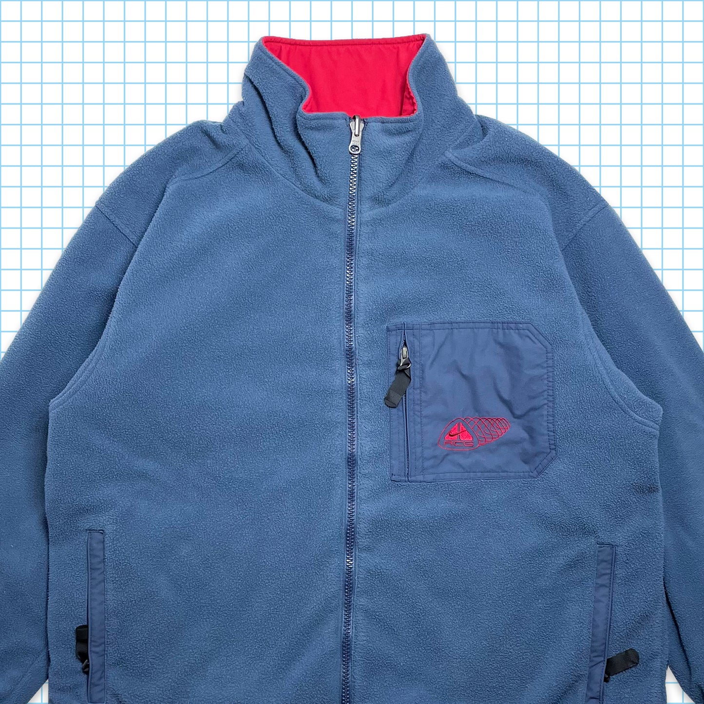 Nike ACG Nylon / Fleece Reversible Jacket Fall 00' - Large / Extra Large