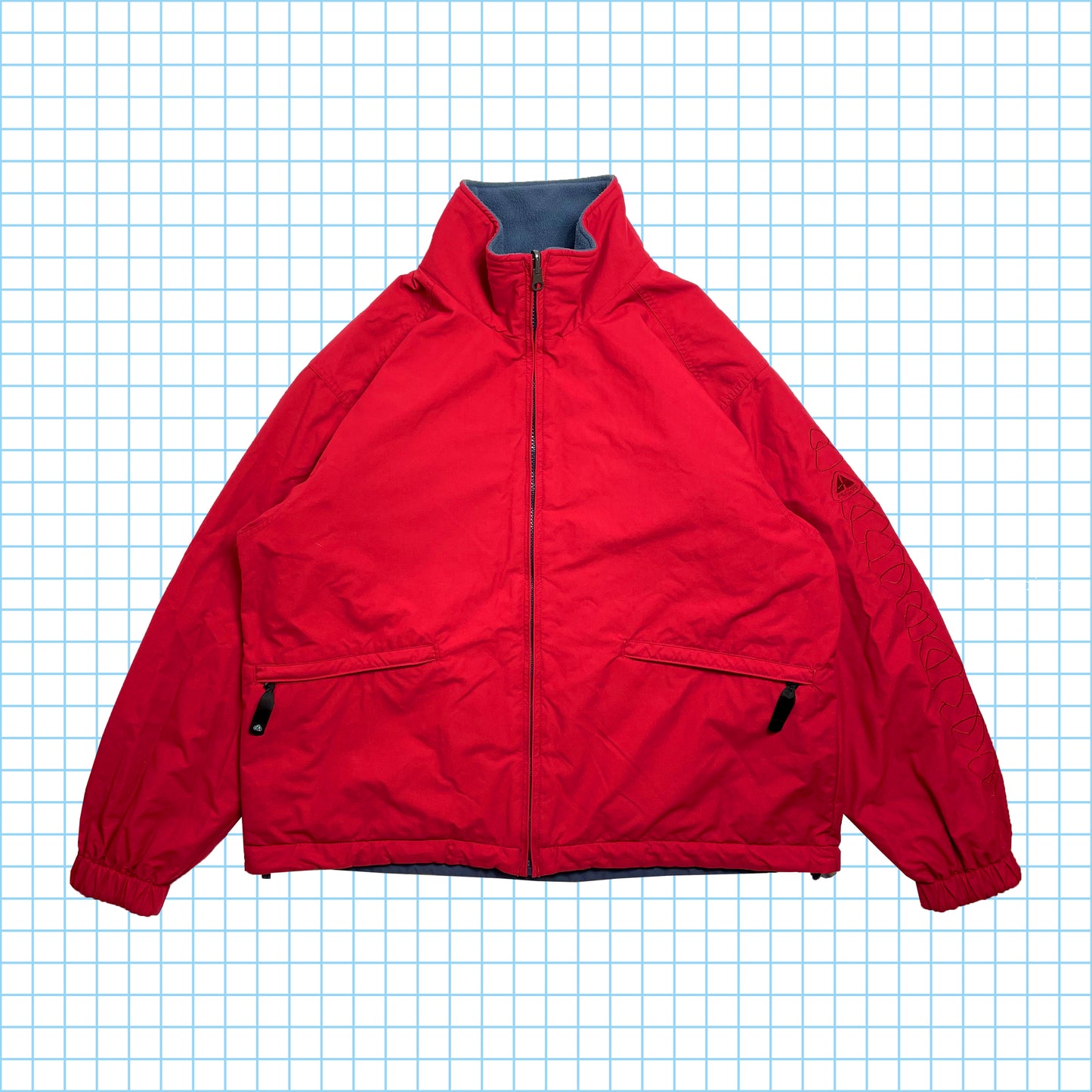 Nike ACG Nylon / Fleece Reversible Jacket Fall 00' - Large / Extra Large