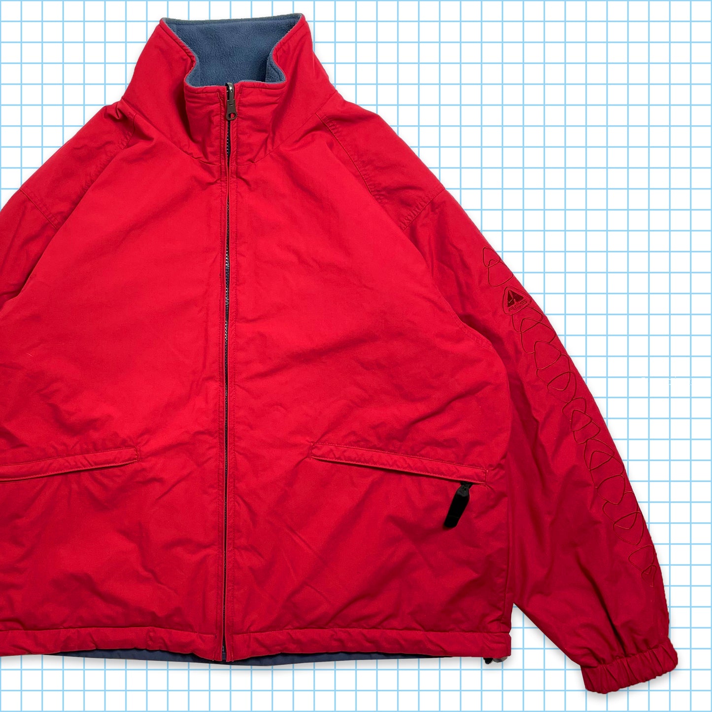 Nike ACG Nylon / Fleece Reversible Jacket Fall 00' - Large / Extra Large