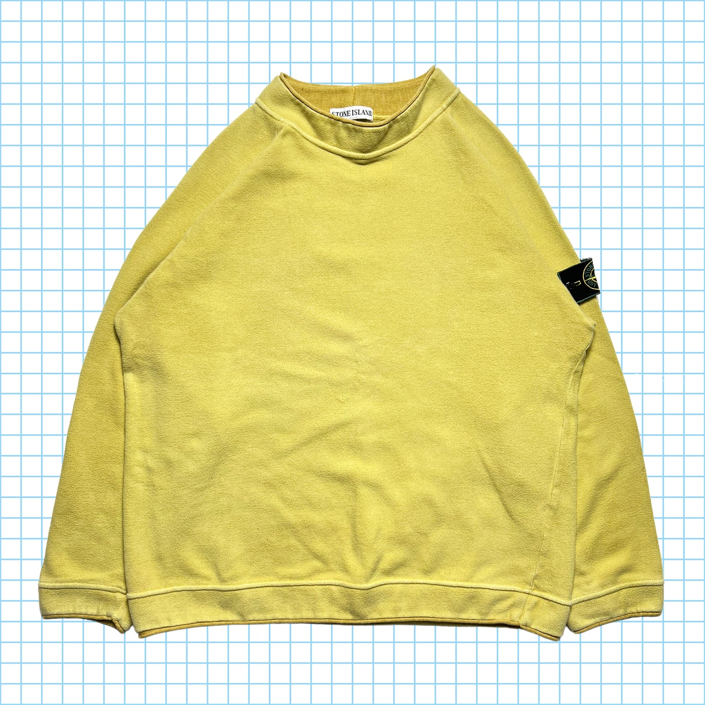 Vintage Stone Island Washed Yellow Crewneck AW95' - Medium / Large