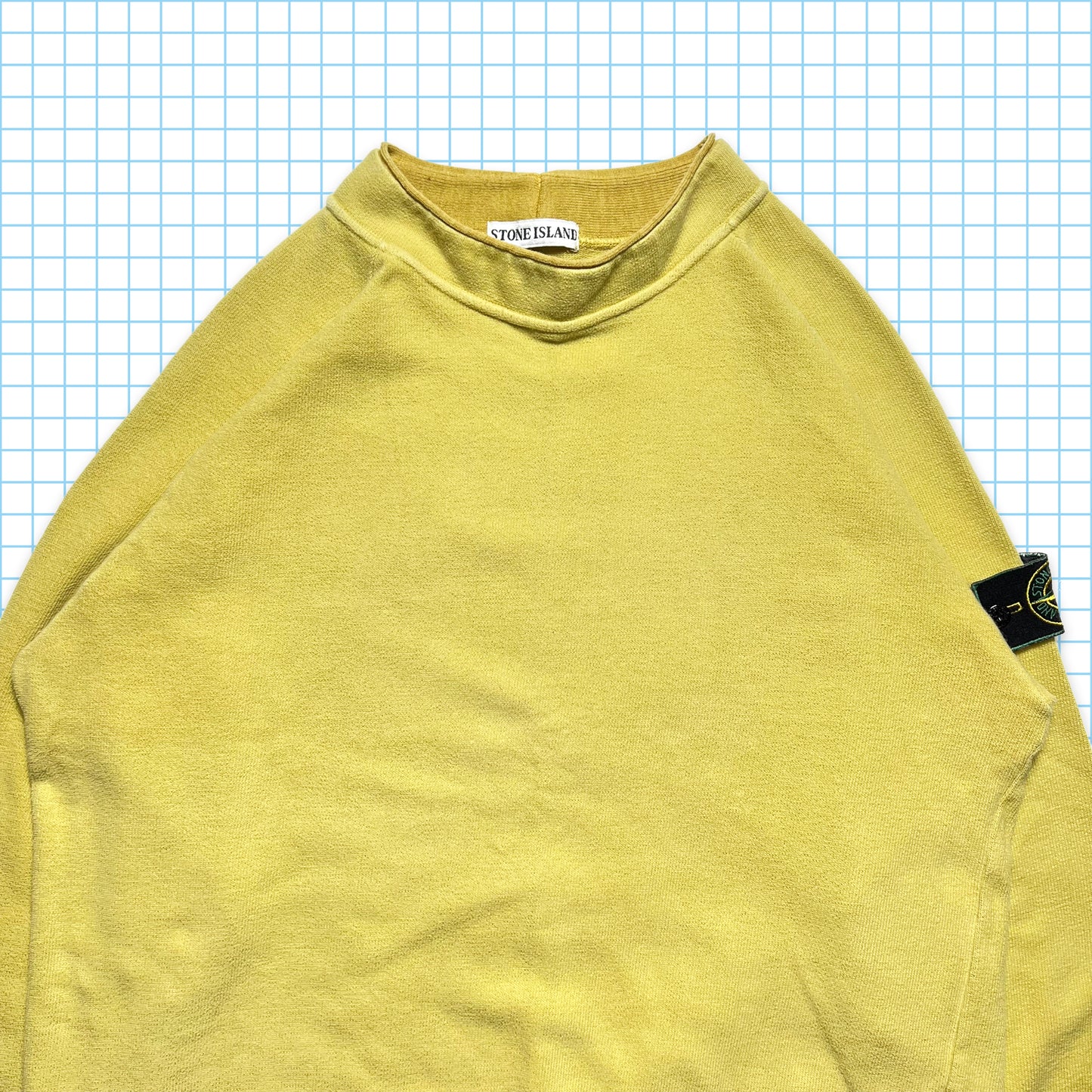 Vintage Stone Island Washed Yellow Crewneck AW95' - Medium / Large