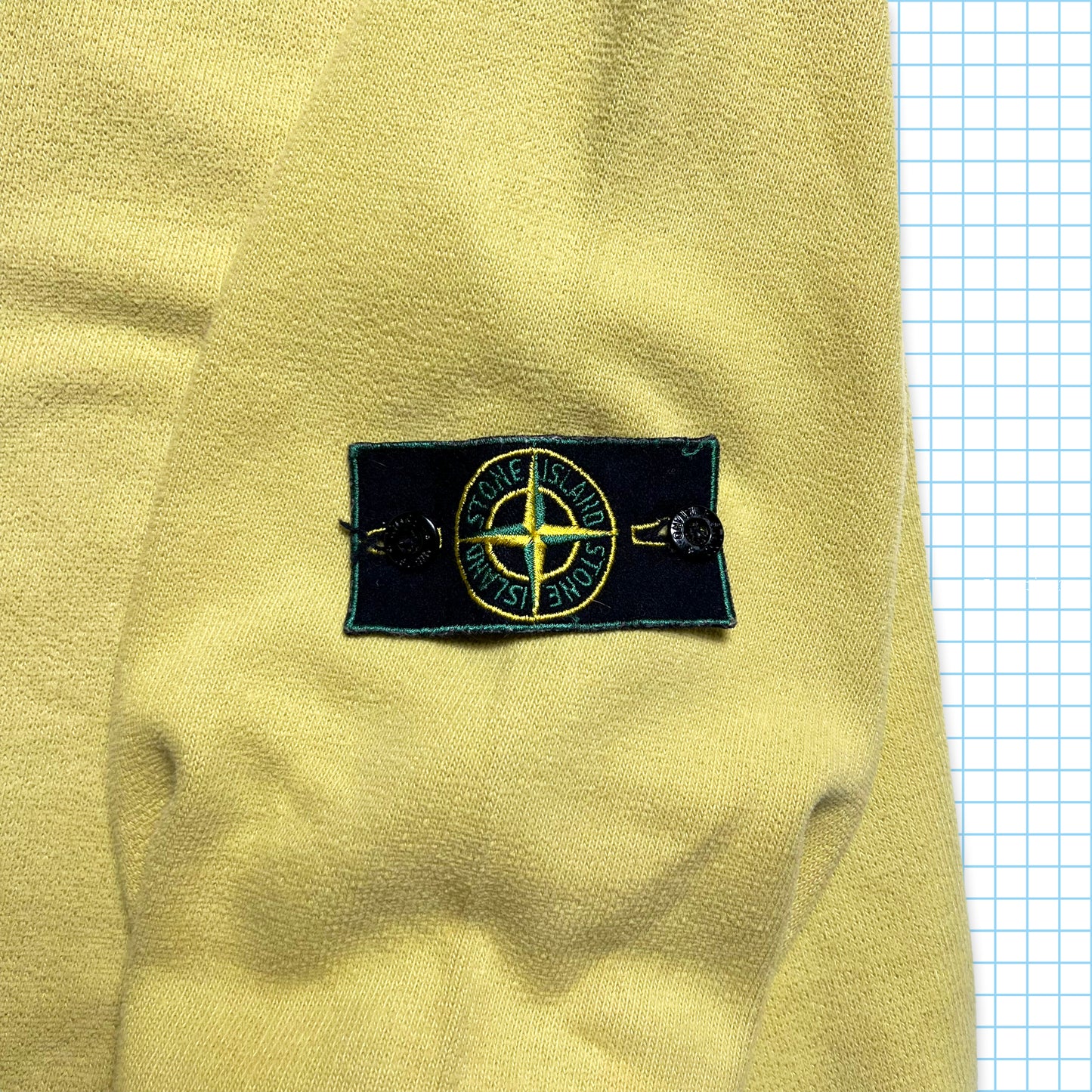 Vintage Stone Island Washed Yellow Crewneck AW95' - Medium / Large