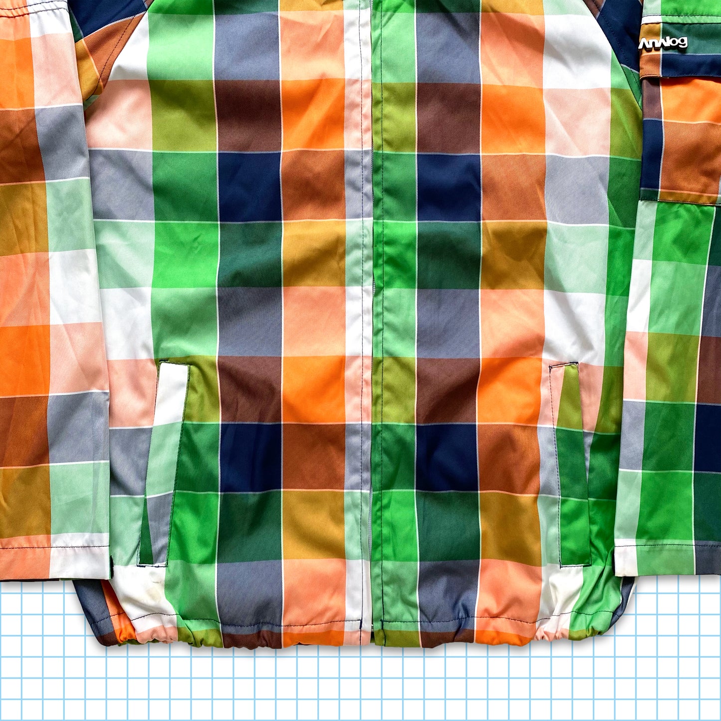 veste à carreaux multicolores analogique vintage - Moyen / Grand