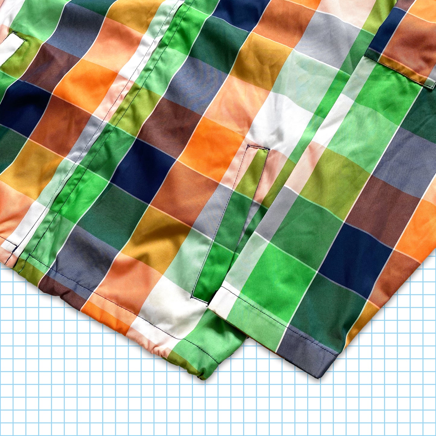 veste à carreaux multicolores analogique vintage - Moyen / Grand