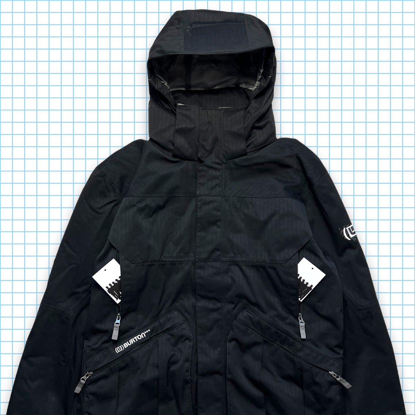 Burton Technical Jet Black Multi Pocket Jacket - Medium / Large