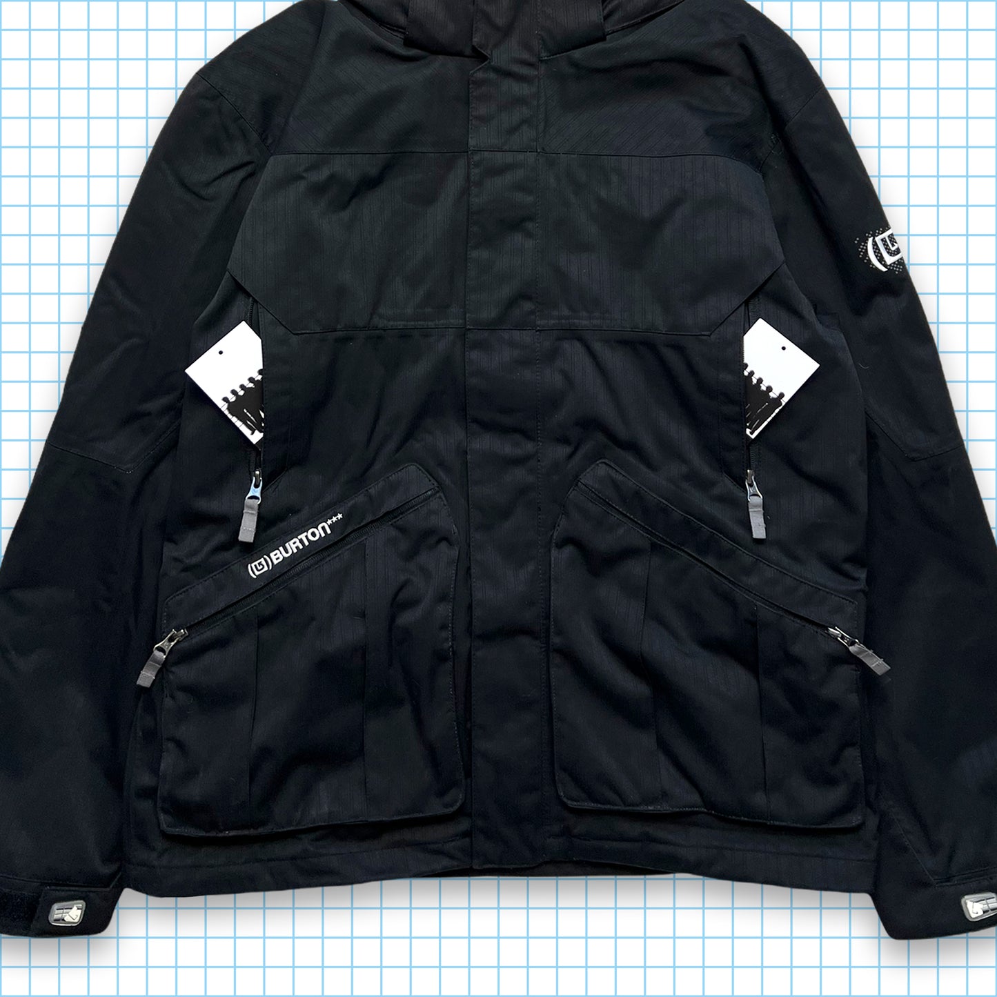 Burton Technical Jet Black Multi Pocket Jacket - Medium / Large