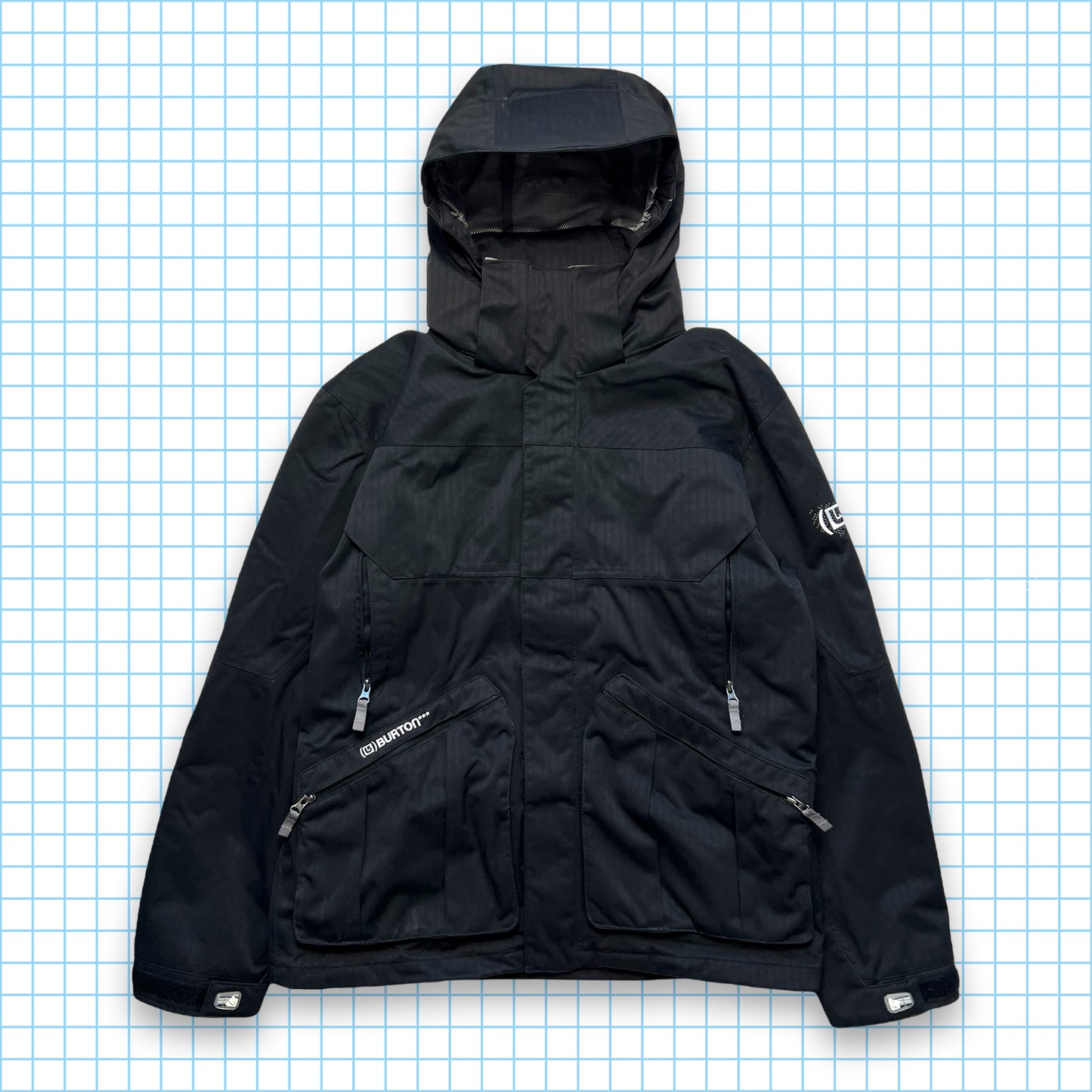 Burton Technical Jet Black Multi Pocket Jacket - Medium / Large
