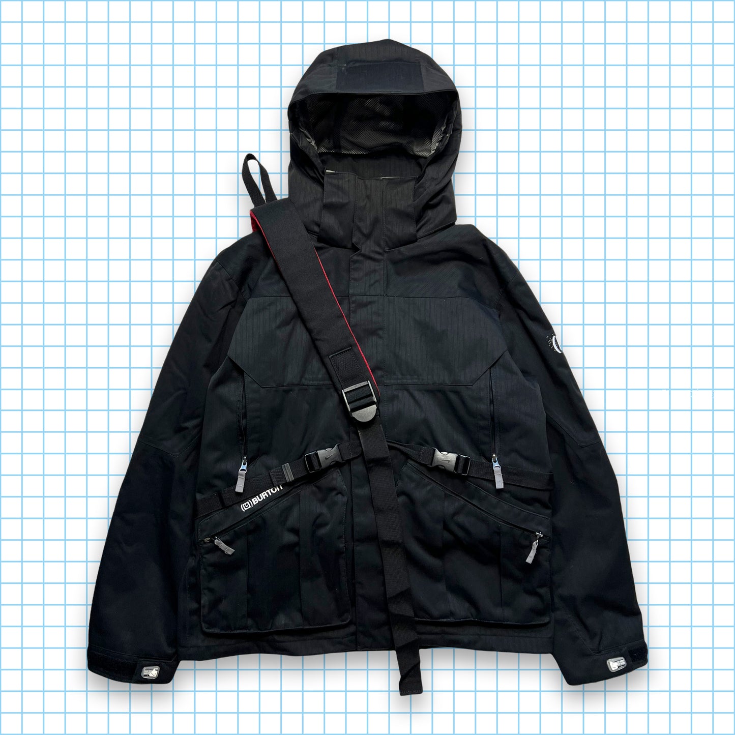Burton Technical Jet Black Multi Pocket Jacket - Medium / Large