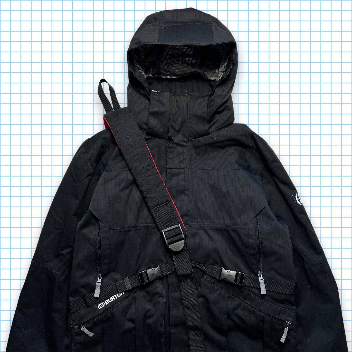 Burton Technical Jet Black Multi Pocket Jacket - Medium / Large