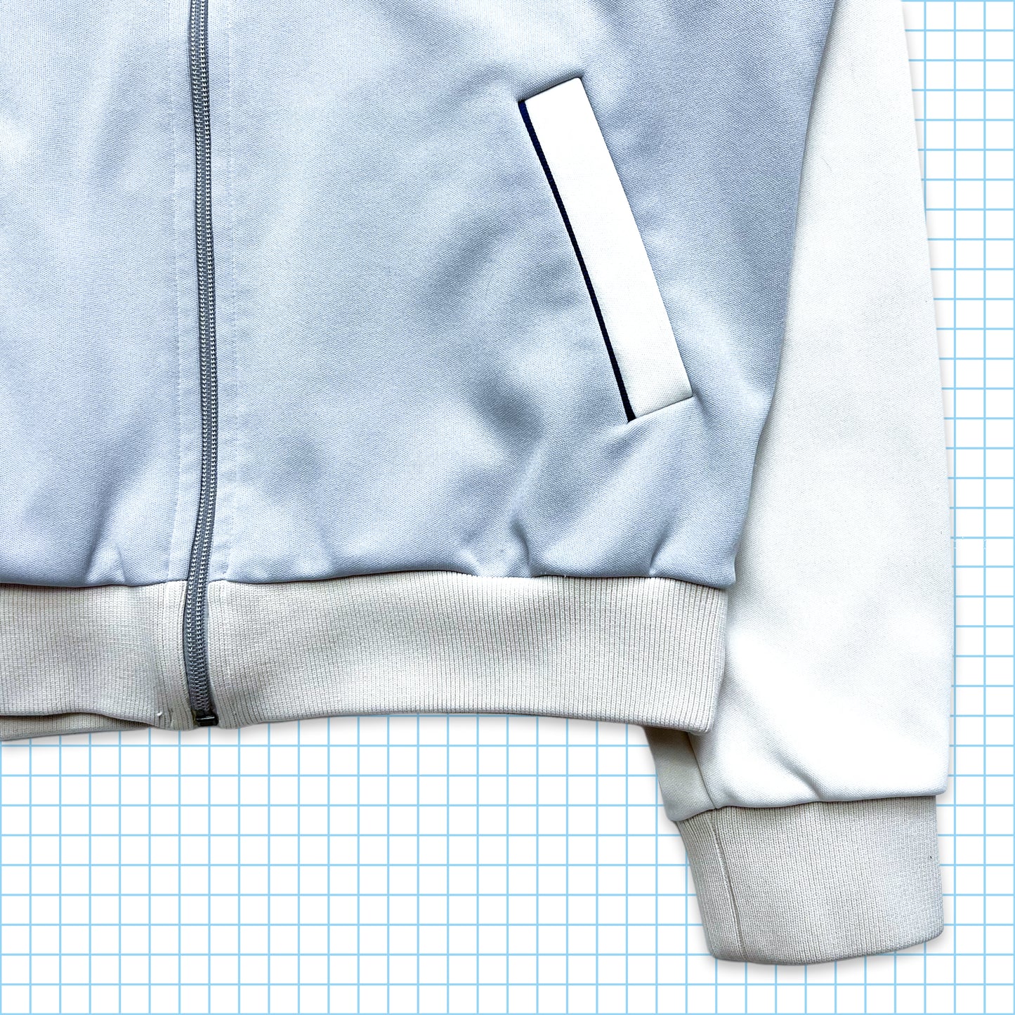 Comme des Garçons Baby Blue Track Top - Womens 6-8