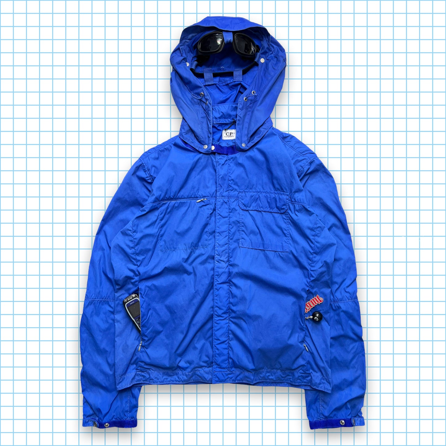 CP Company Baruffaldi Royal Blue Technical Hooded Jacket SS08' - Medium / Large