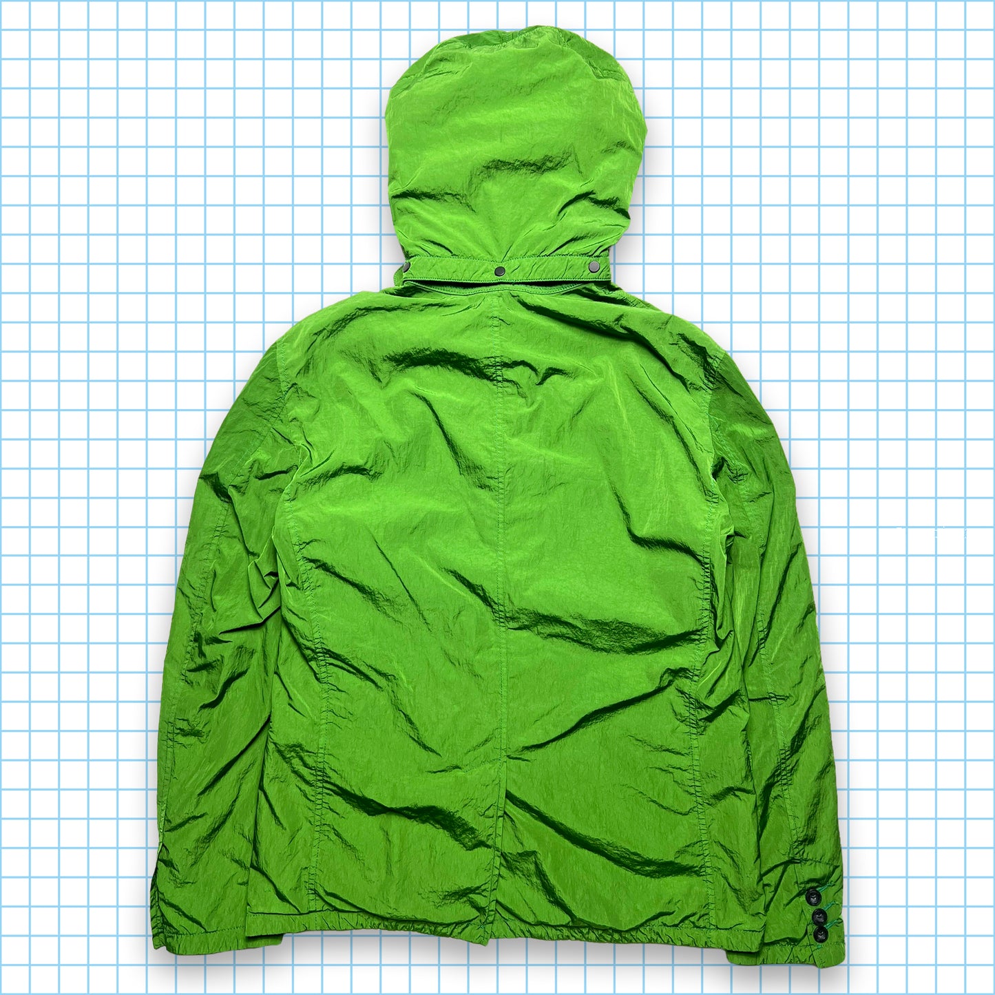 Vintage 90's CP Company Acid Green Google Jacket - Small