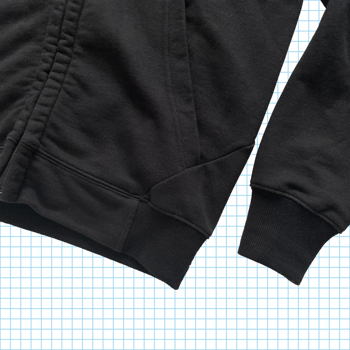 CP Company Stealth Black Zipped Goggle Hoodie - Medium