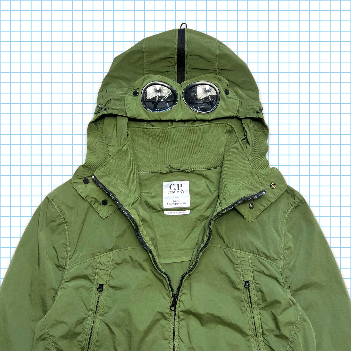 CP Company x Mini Countryman Khaki Green Goggle Jacket SS15' - Small / Medium