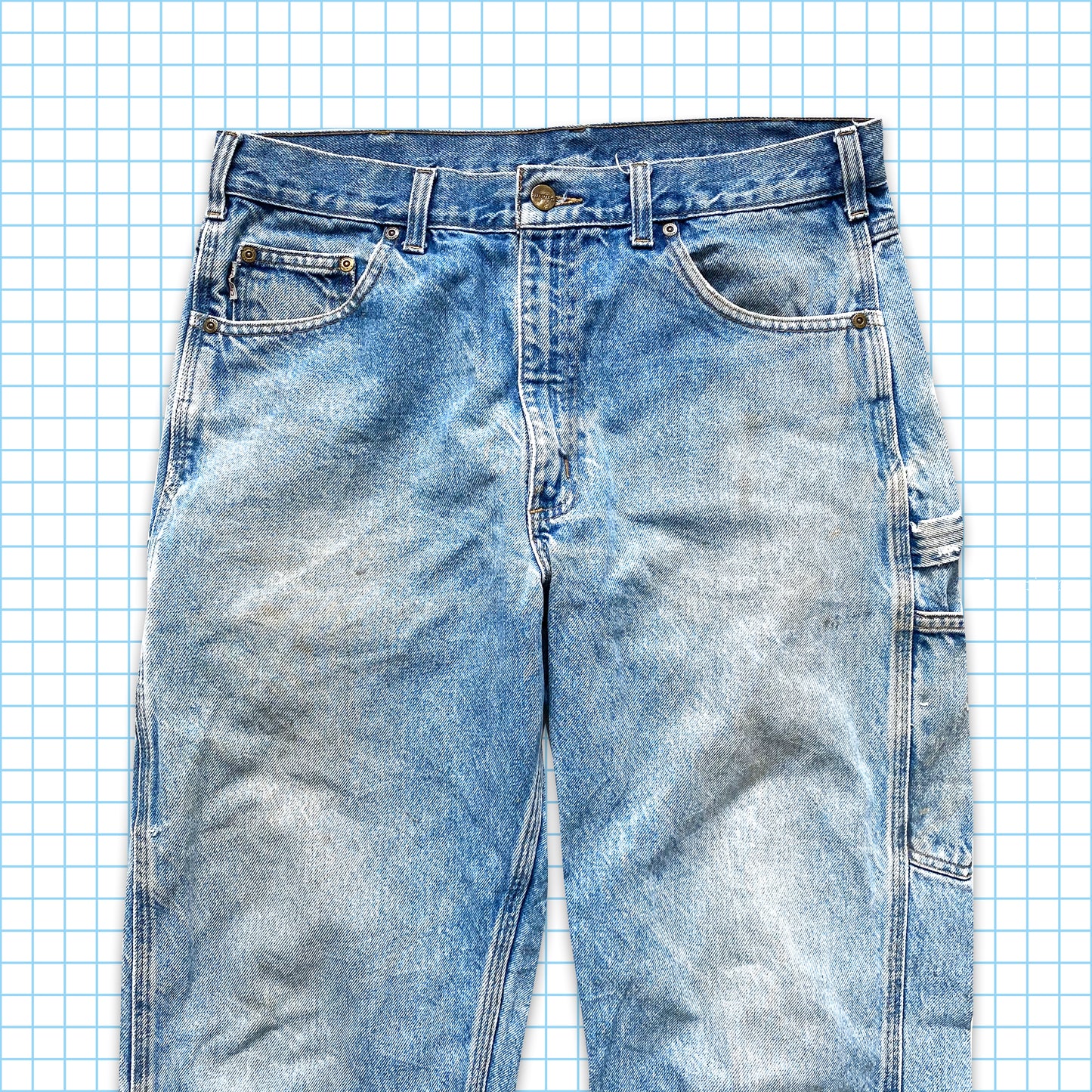 Vintage 90’s Carhartt Stone Washed Carpenter Denim - 34 x 34