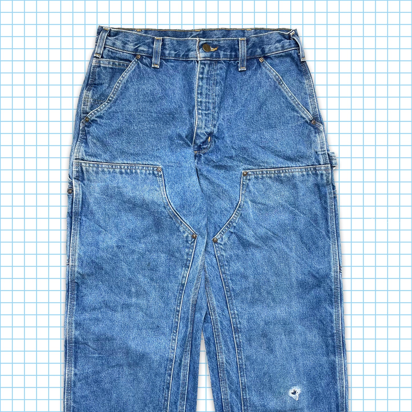 Vintage 90’s Carhartt Stone Washed Carpenter Denim - 32 x 33