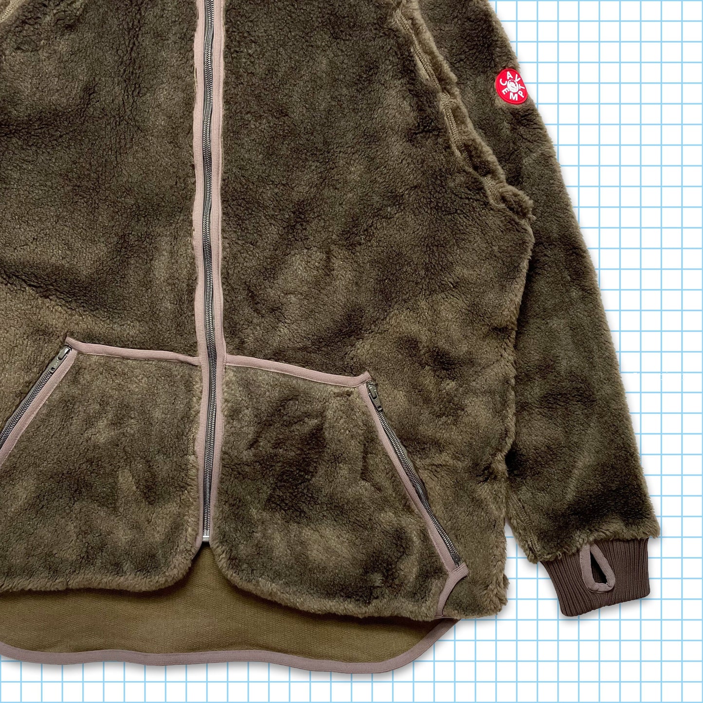 Cav Empt Dark Green Piped Fleece - Extra Large