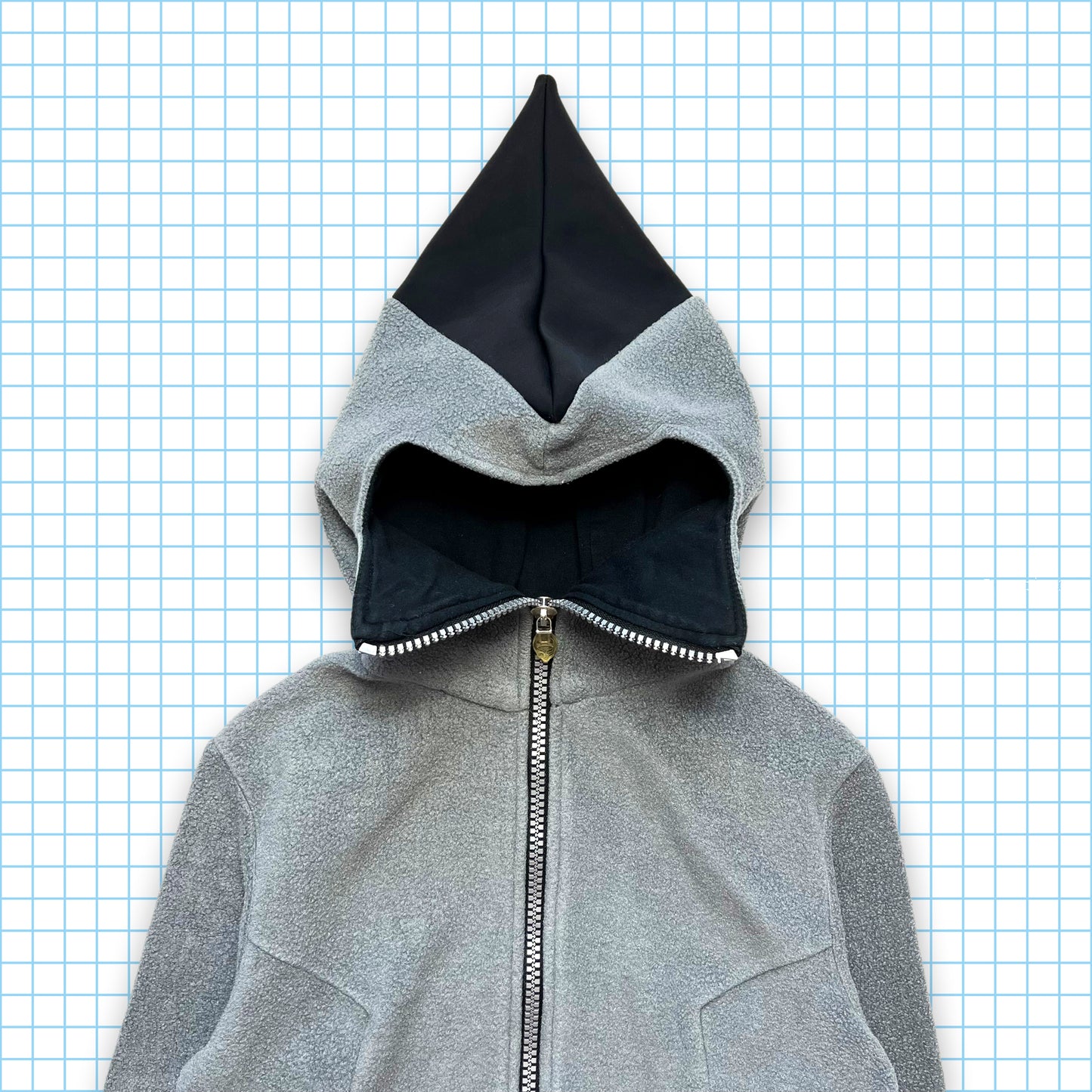 Vintage Cyberdog Pointed Hood Full Zip Fleece - 4-6 Womens