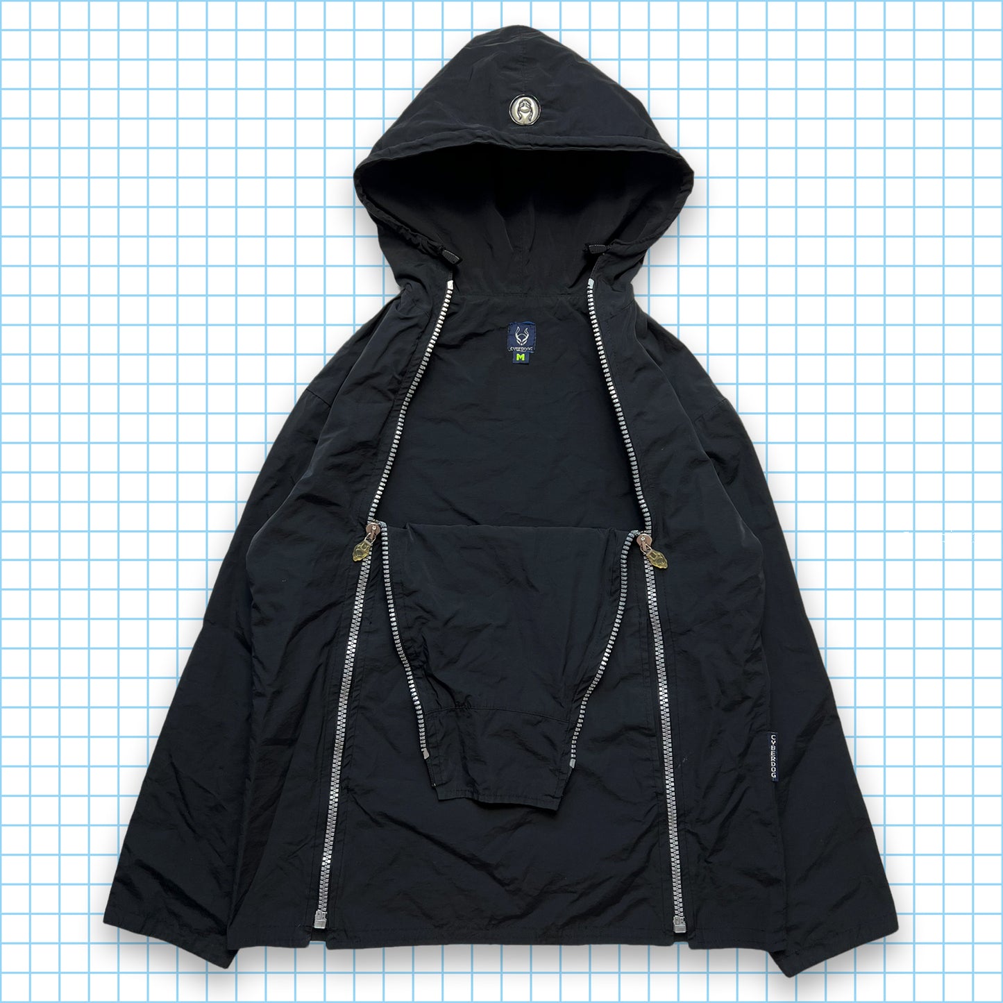 Vintage Cyberdog Double Zip 3M Reflective Jacket - Medium