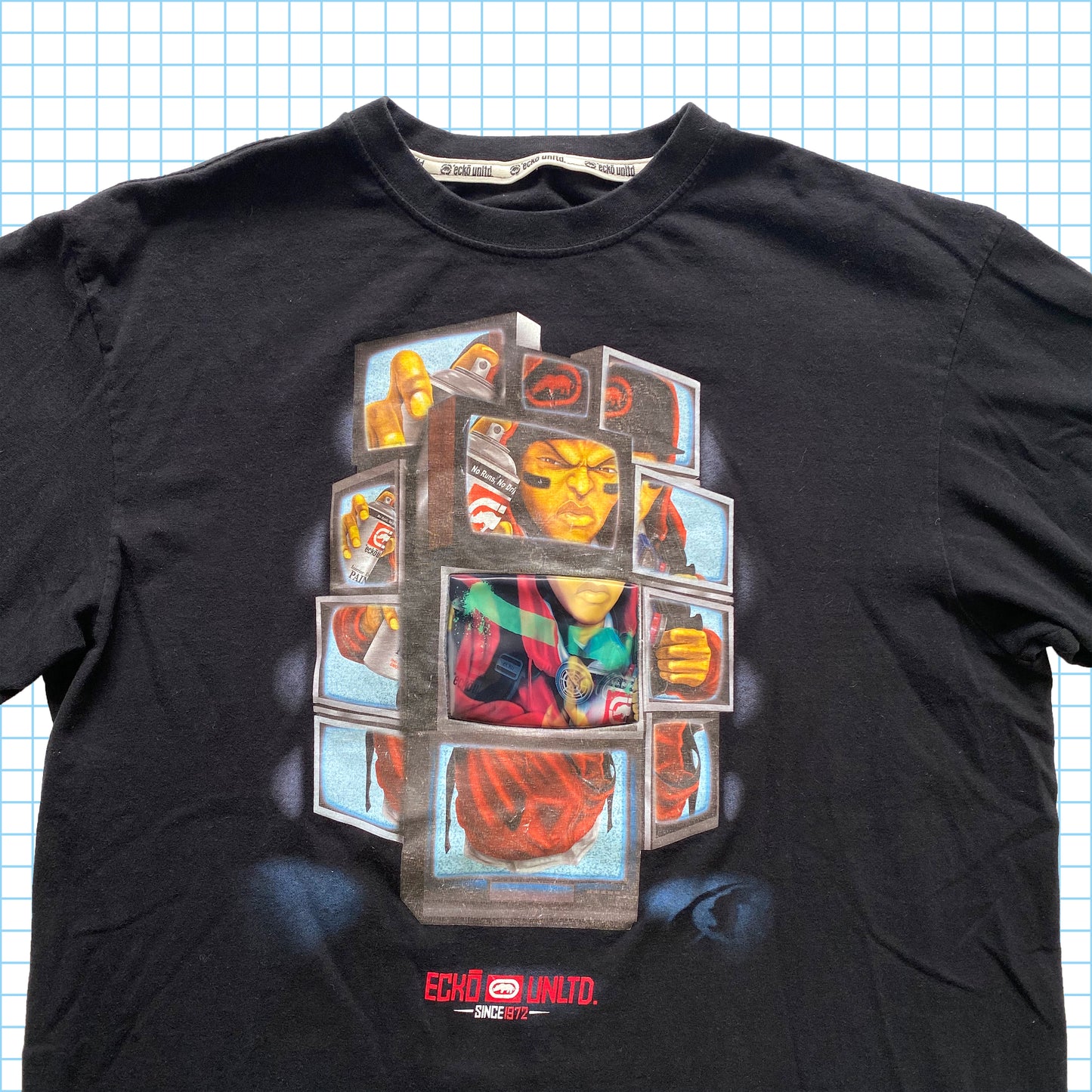 Ecko Unlimited Hologram TV Stack Tee - Extra Large