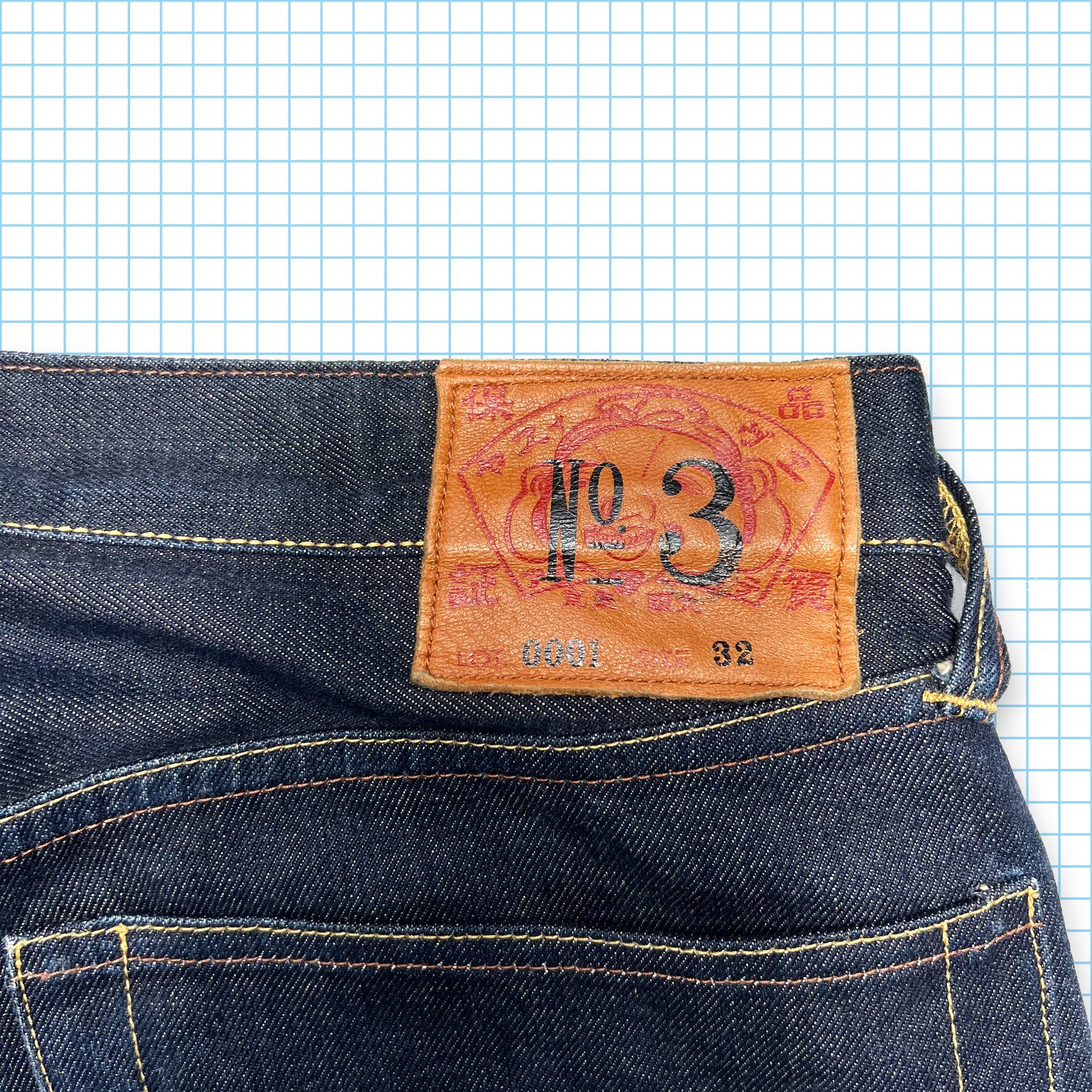 Vintage Evisu Diacock Midnight Navy Selvedge Denim - 32" Waist